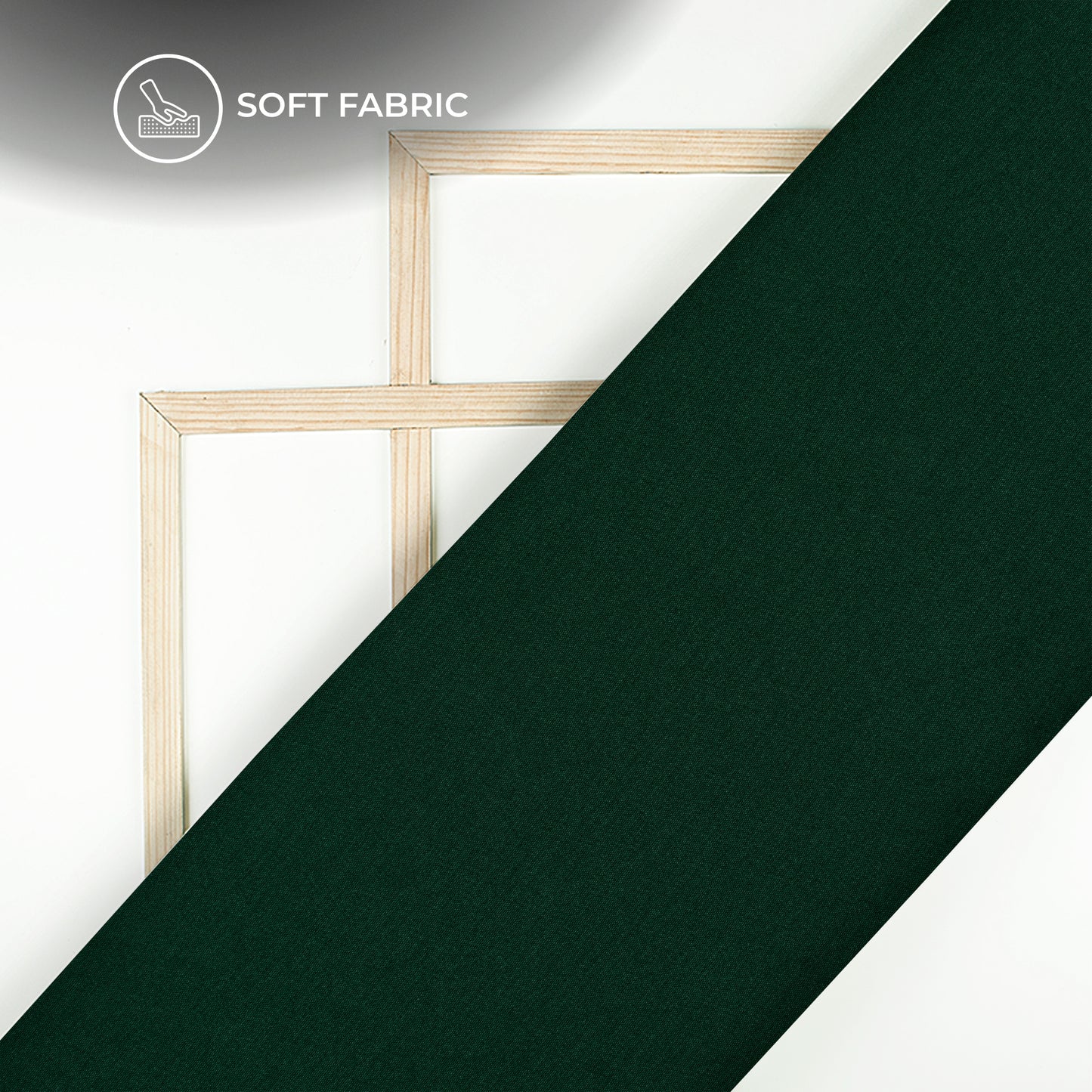 Dark Green Plain Lining Butter Crepe Fabric