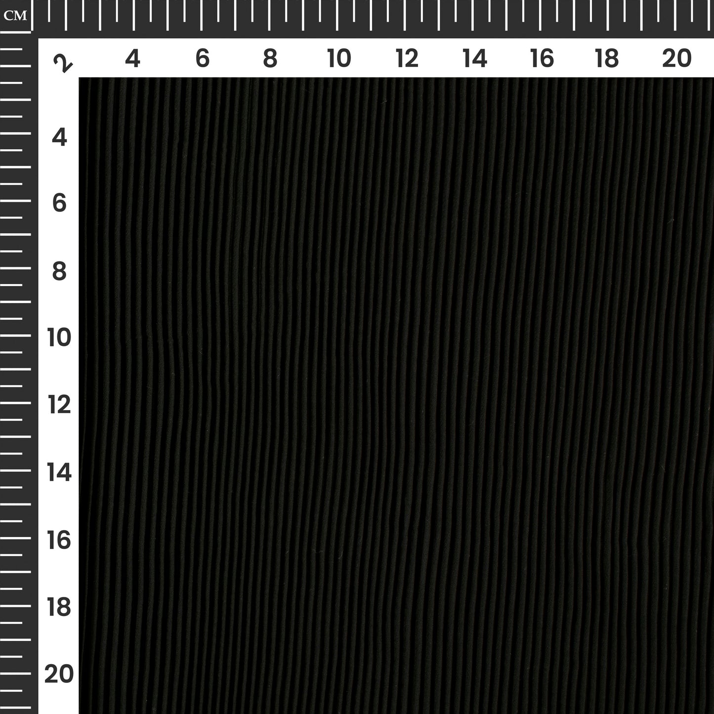 Classic Black Plain Pleated Imported Satin Fabric