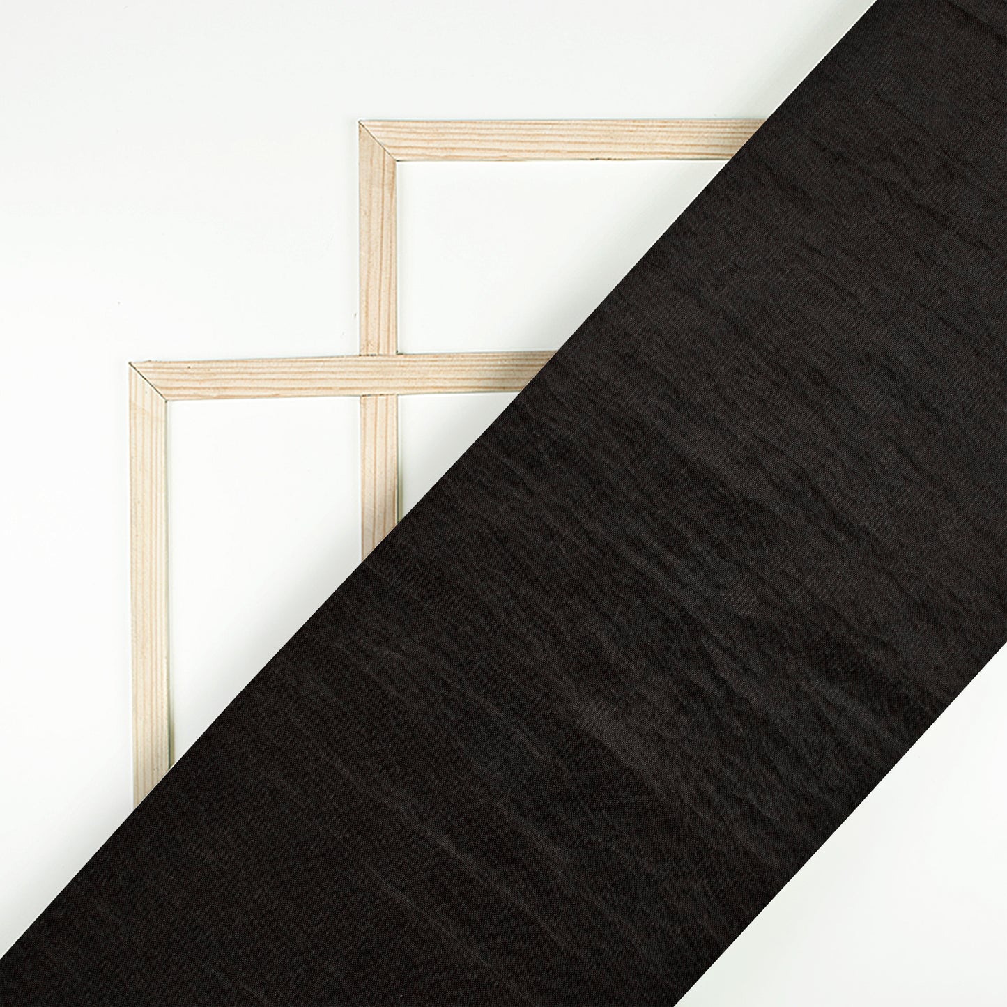 Black Plain Pure Uppada Silk Fabric