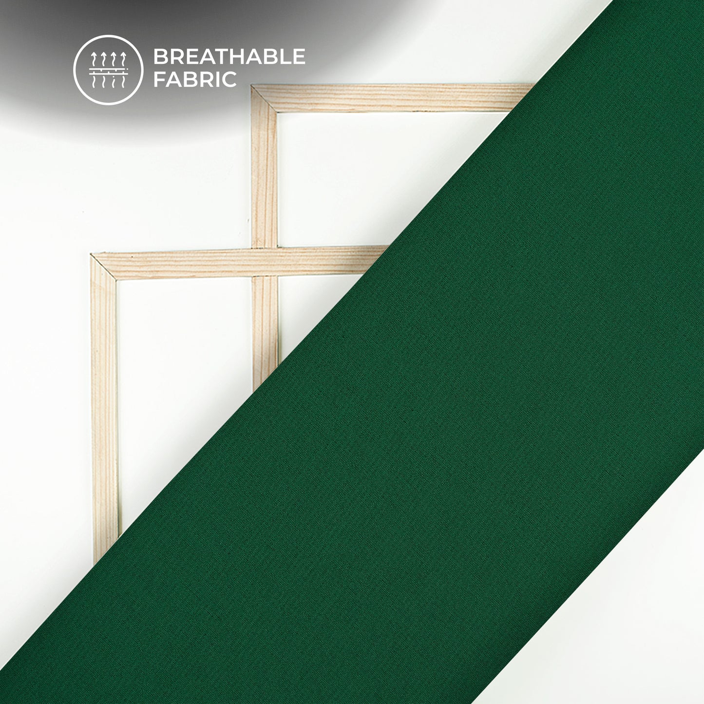 Dark Green Plain Georgette Fabric