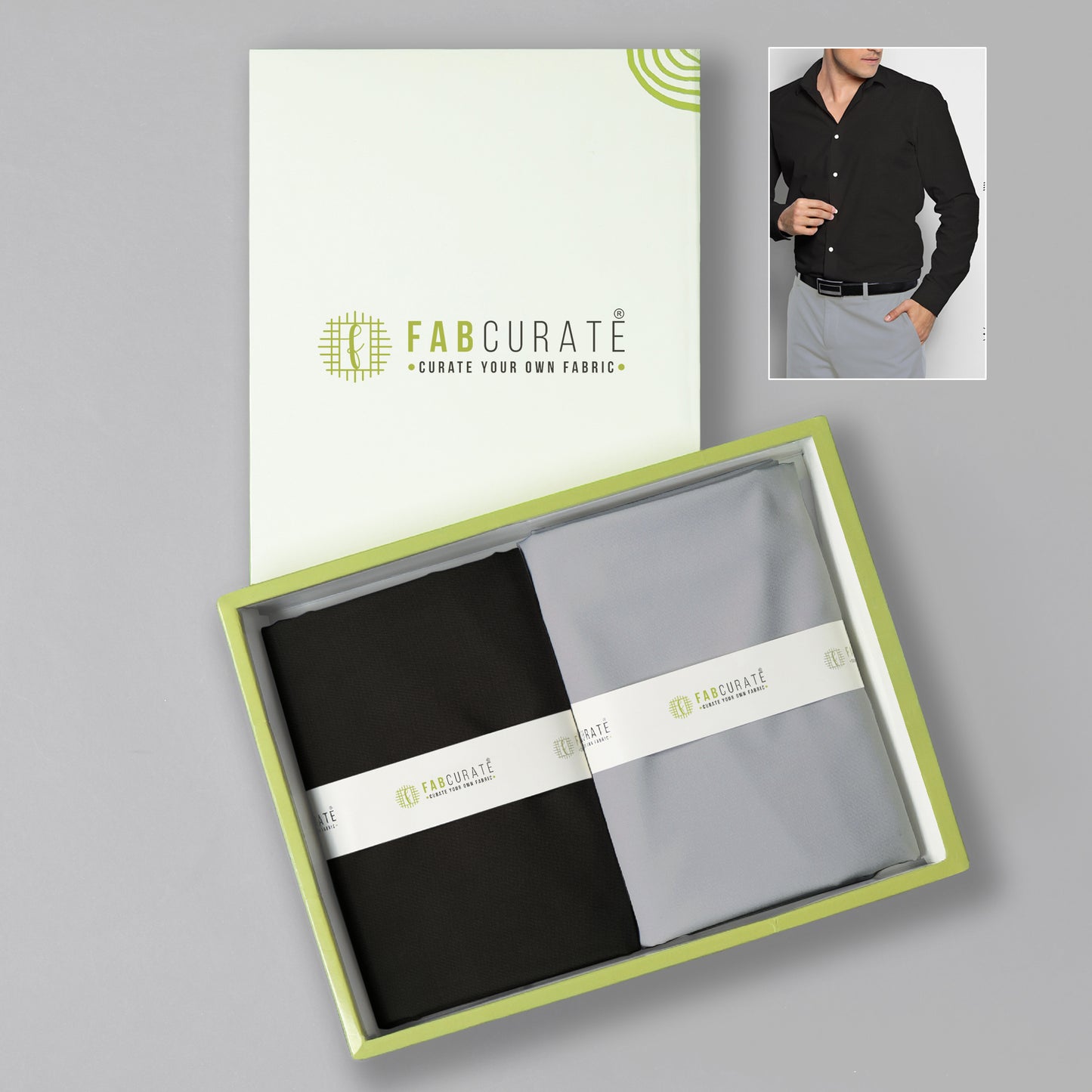 Men's Unstitched Shirt and Pant Fabric Combo in Gifting Case