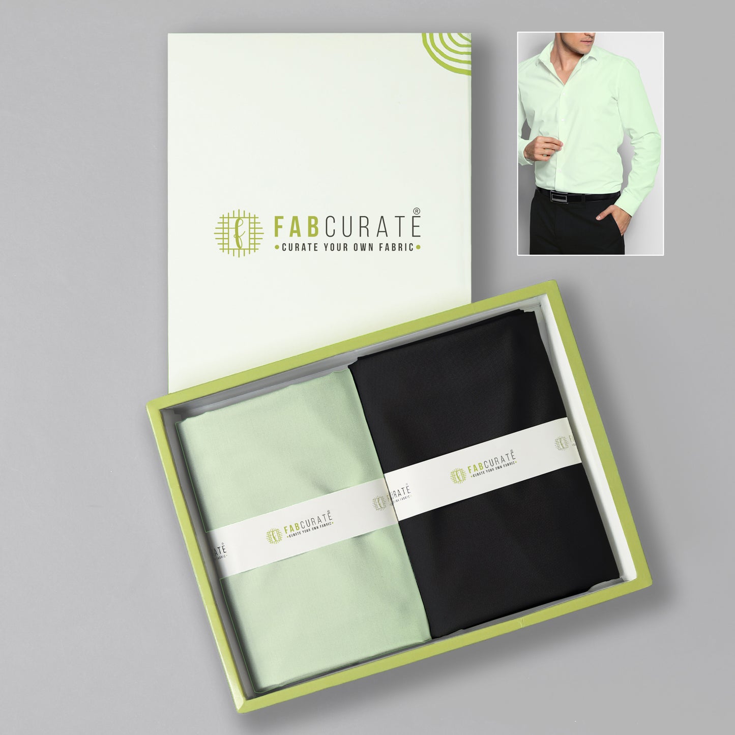 Men's Unstitched Shirt and Pant Fabric Combo in Gifting Case
