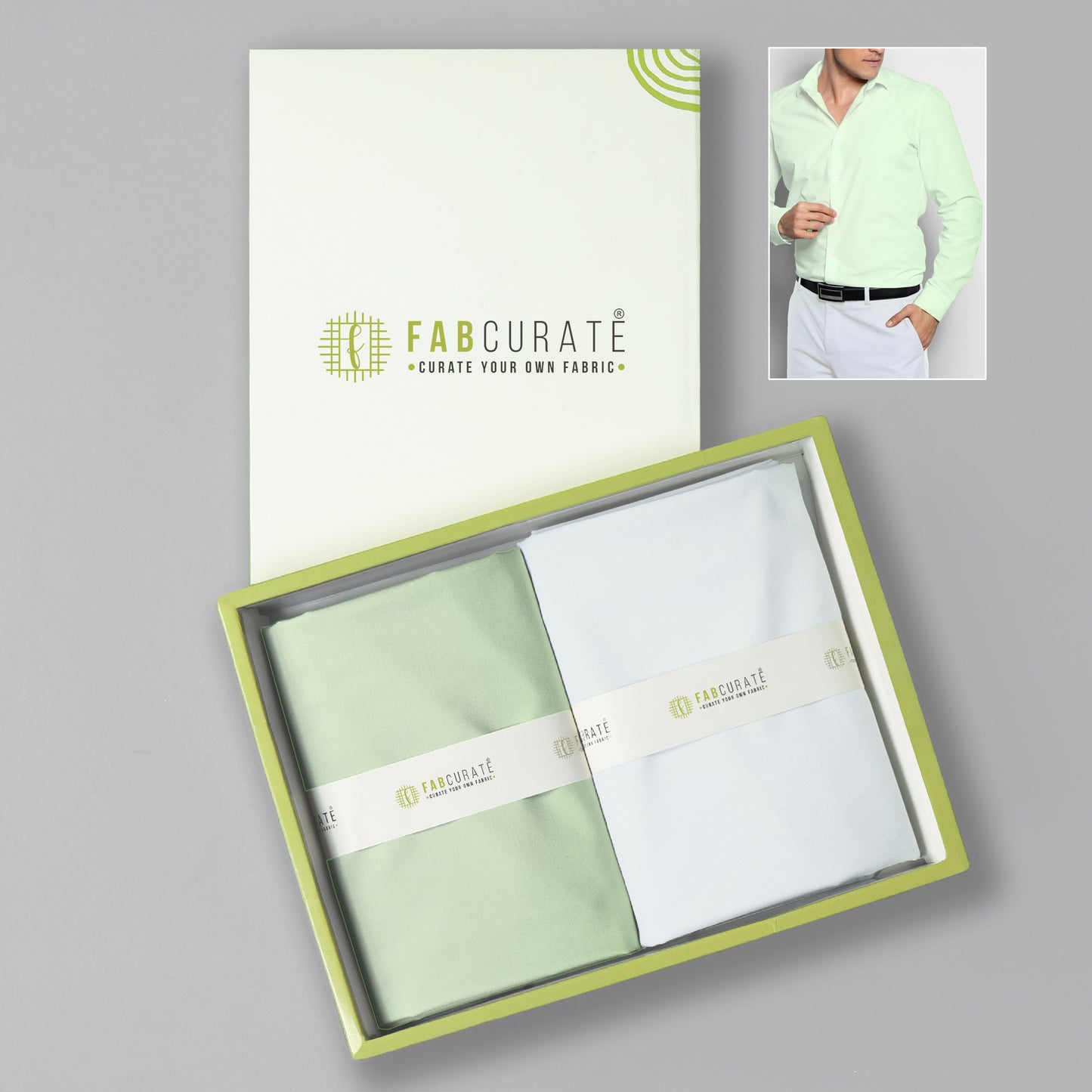 Men's Unstitched Shirt and Pant Fabric Combo in Gifting Case