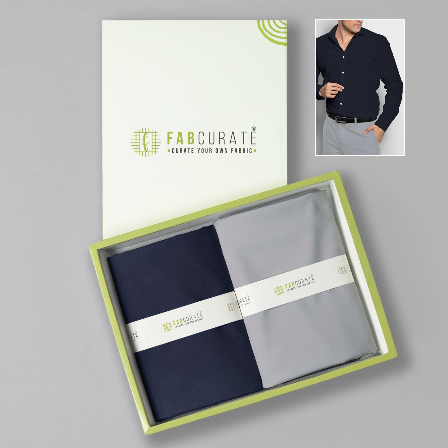 Men's Unstitched Shirt and Pant Fabric Combo in Gifting Case