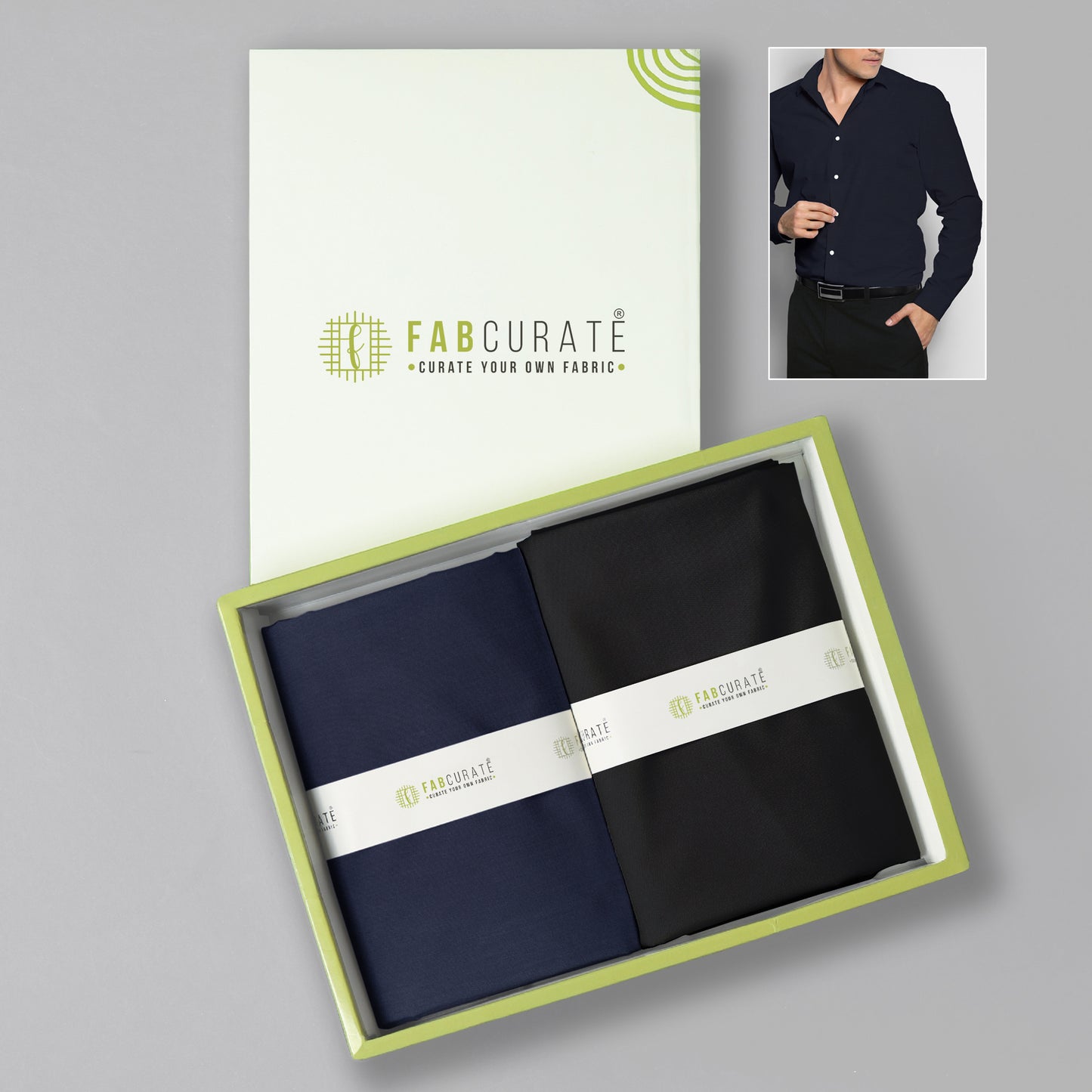 Men's Unstitched Shirt and Pant Fabric Combo in Gifting Case