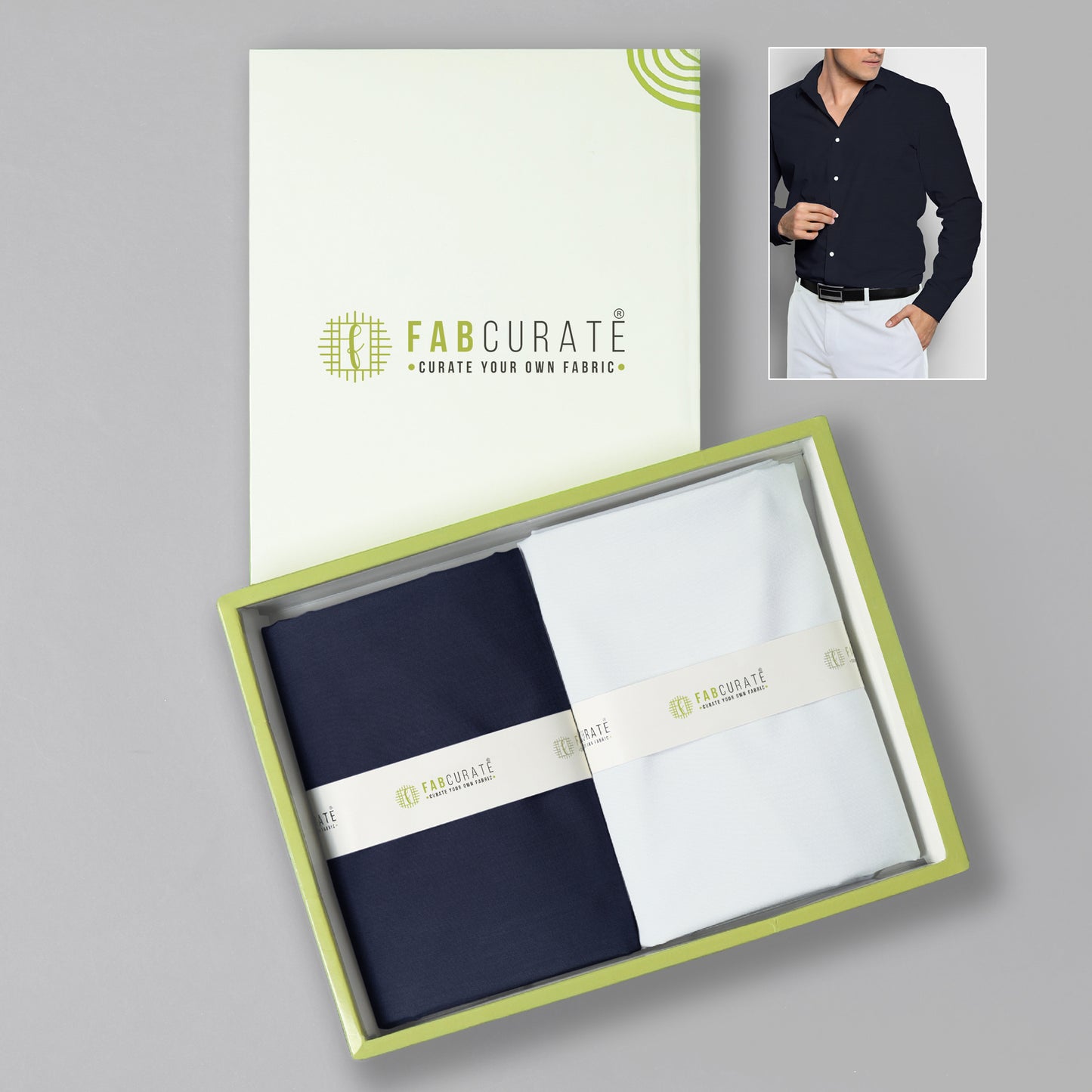 Men's Unstitched Shirt and Pant Fabric Combo in Gifting Case