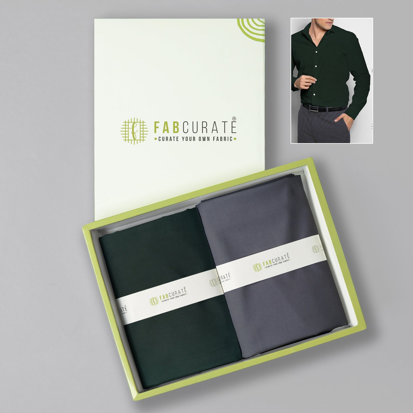 Men's Unstitched Shirt and Pant Fabric Combo in Gifting Case