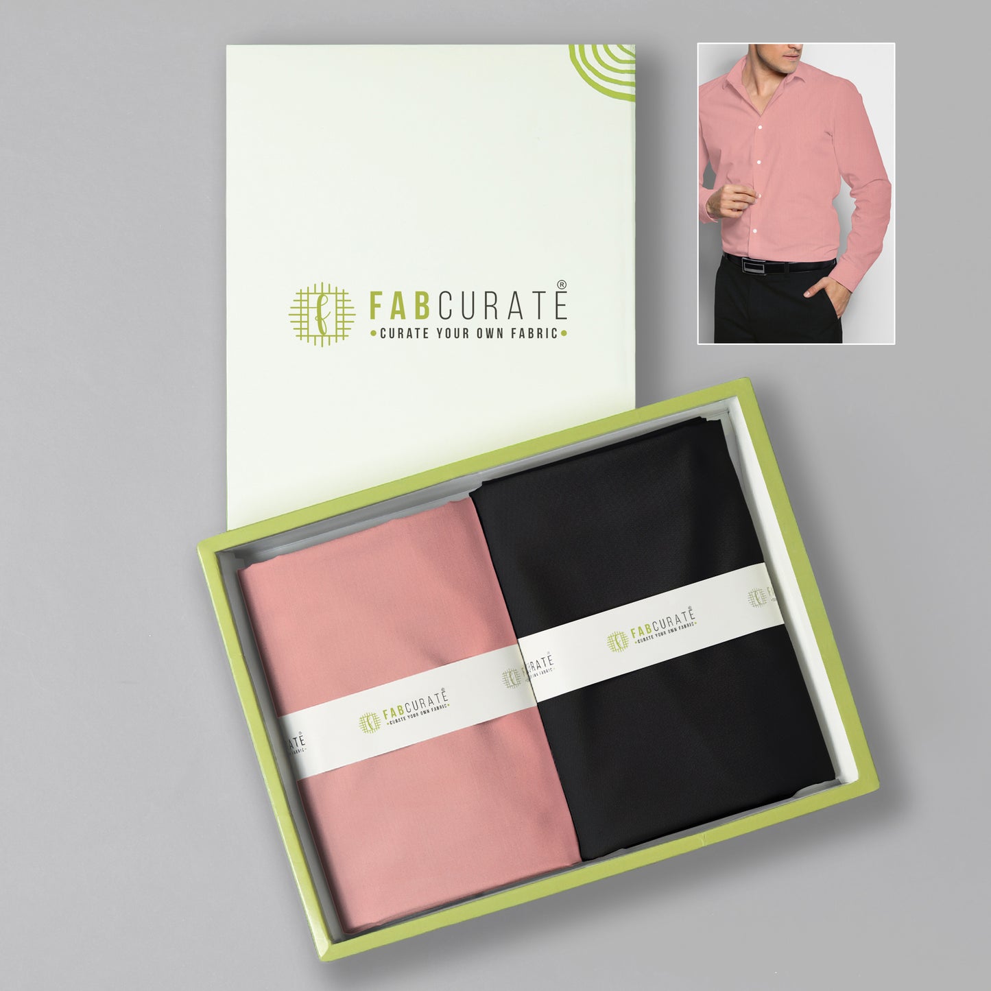 Men's Unstitched Shirt and Pant Fabric Combo in Gifting Case