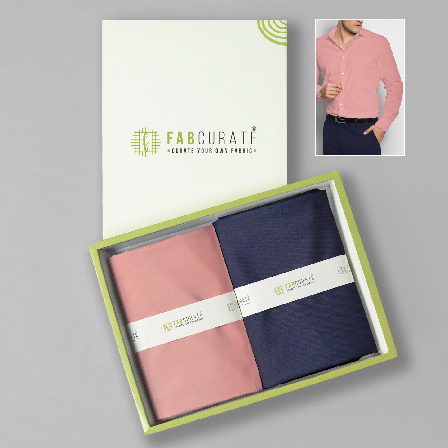 Men's Unstitched Shirt and Pant Fabric Combo in Gifting Case