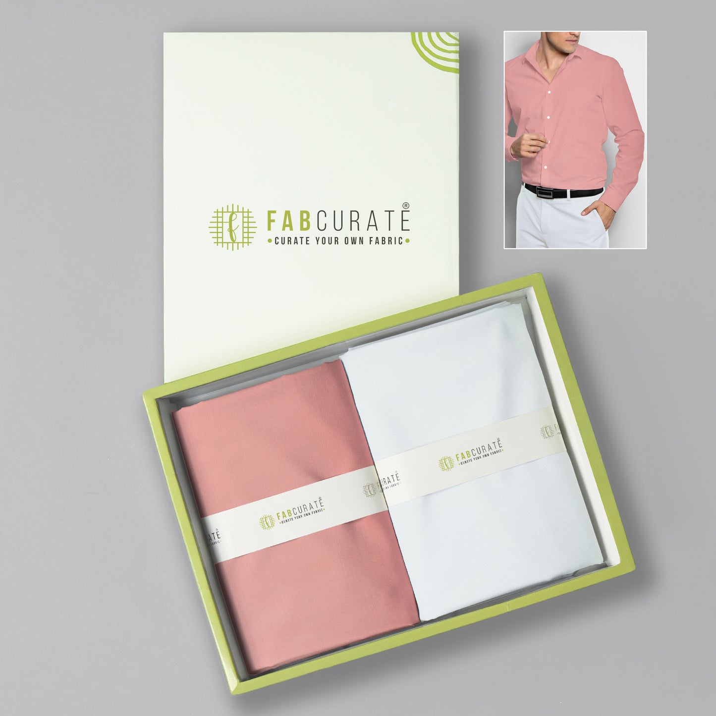 Men's Unstitched Shirt and Pant Fabric Combo in Gifting Case