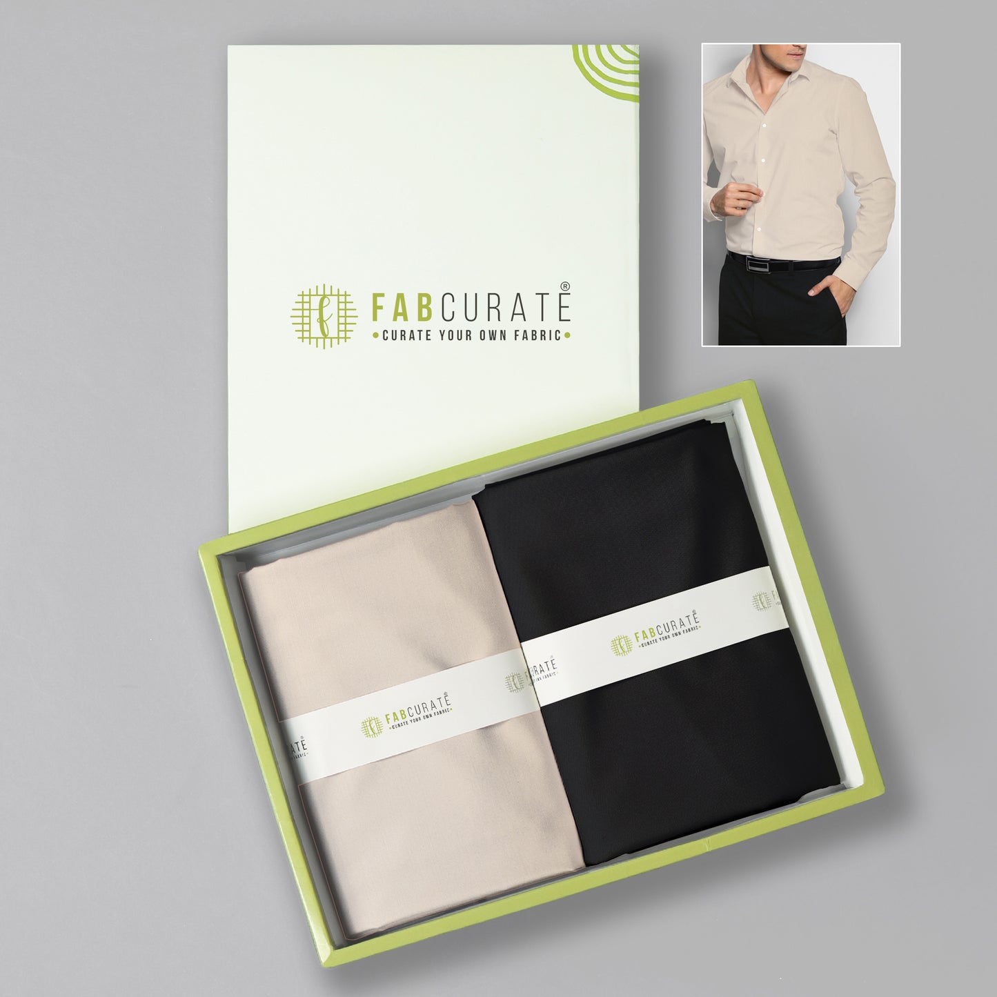 Men's Unstitched Shirt and Pant Fabric Combo in Gifting Case