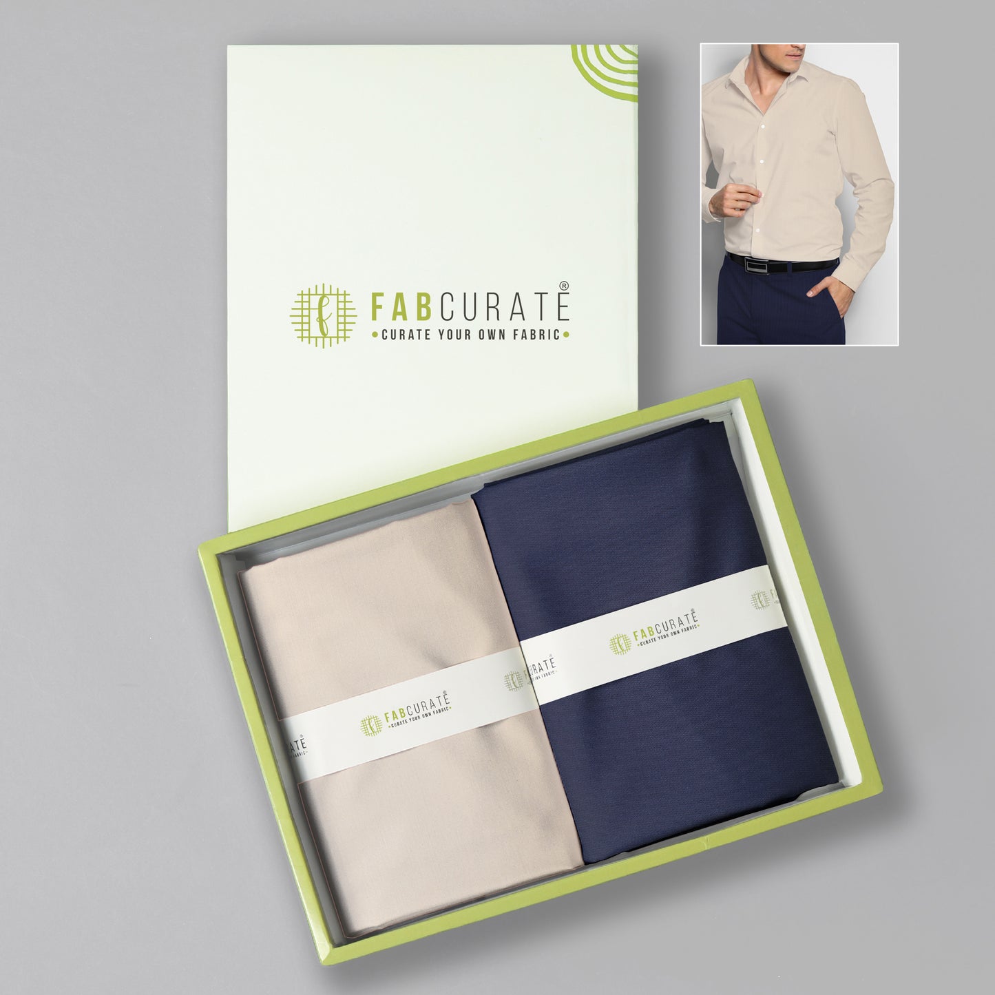 Men's Unstitched Shirt and Pant Fabric Combo in Gifting Case