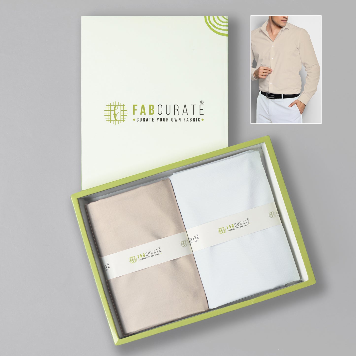 Men's Unstitched Shirt and Pant Fabric Combo in Gifting Case