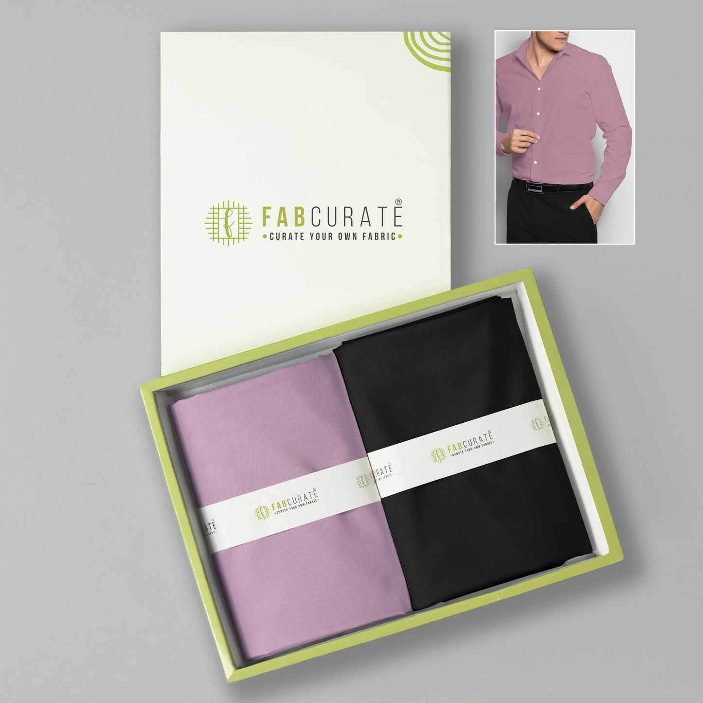 Men's Unstitched Shirt and Pant Fabric Combo in Gifting Case