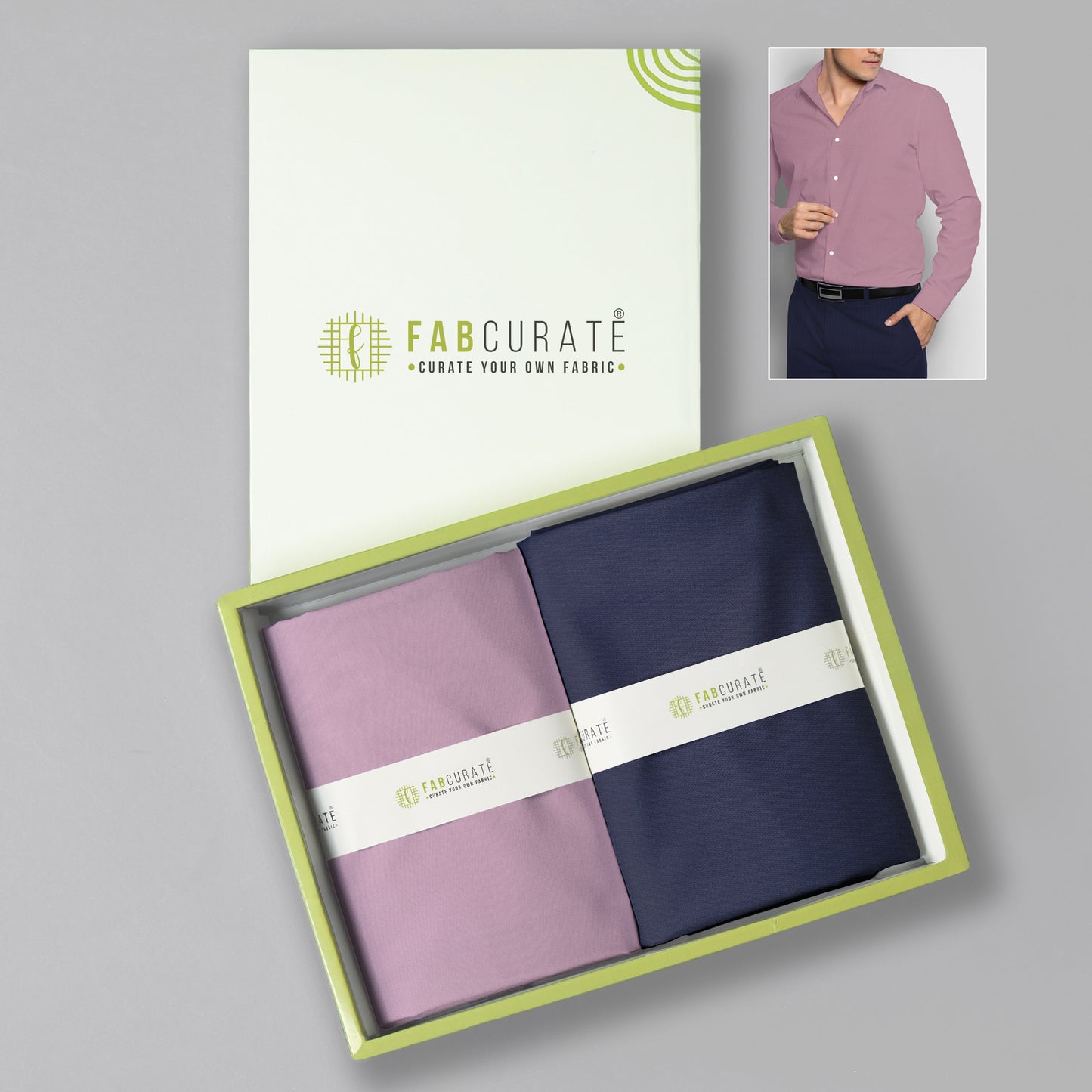 Men's Unstitched Shirt and Pant Fabric Combo in Gifting Case