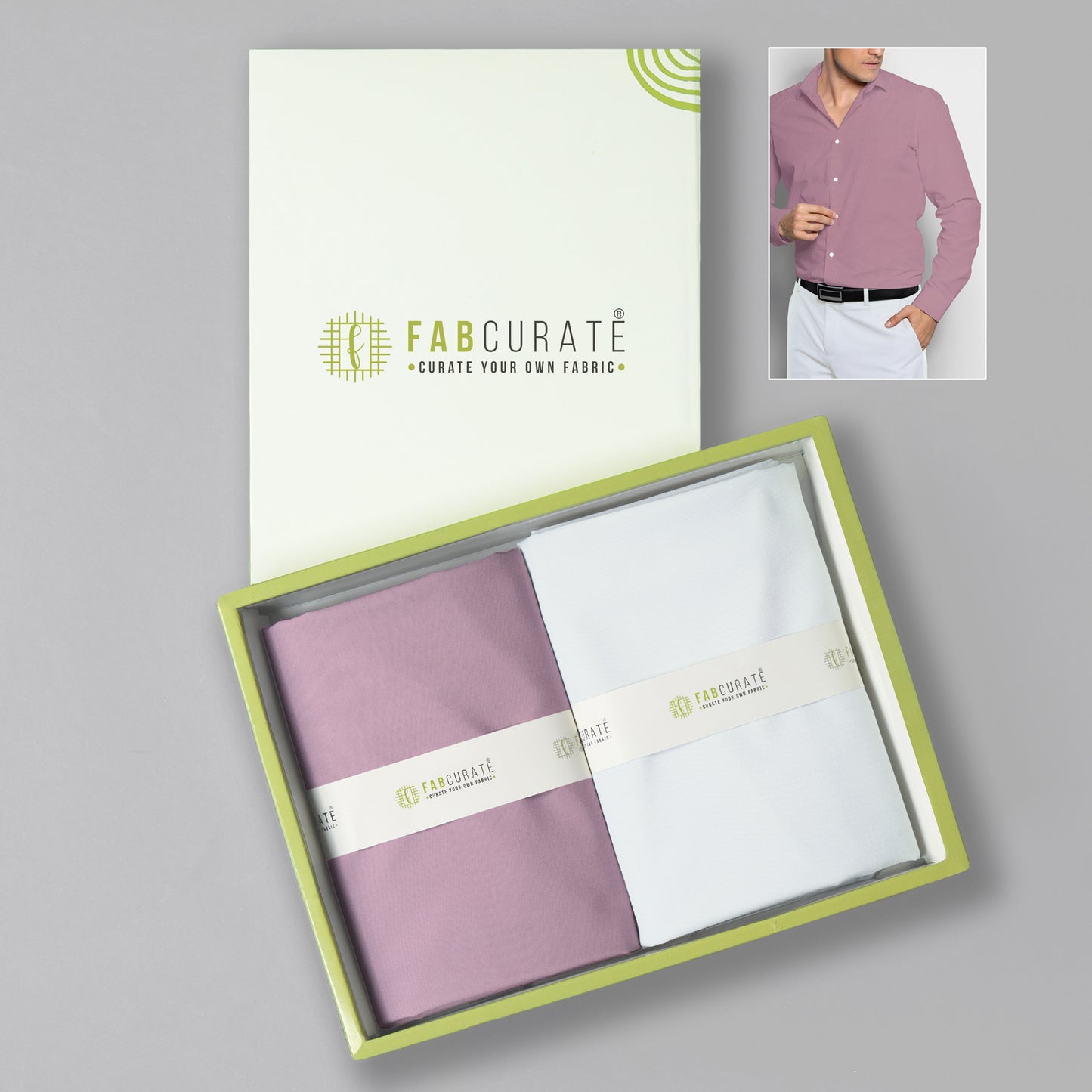 Men's Unstitched Shirt and Pant Fabric Combo in Gifting Case
