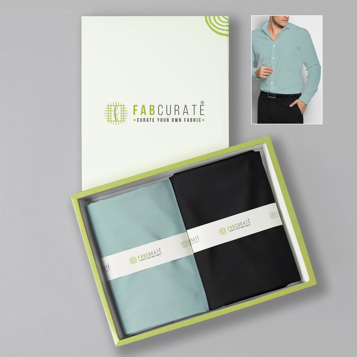 Men's Unstitched Shirt and Pant Fabric Combo in Gifting Case