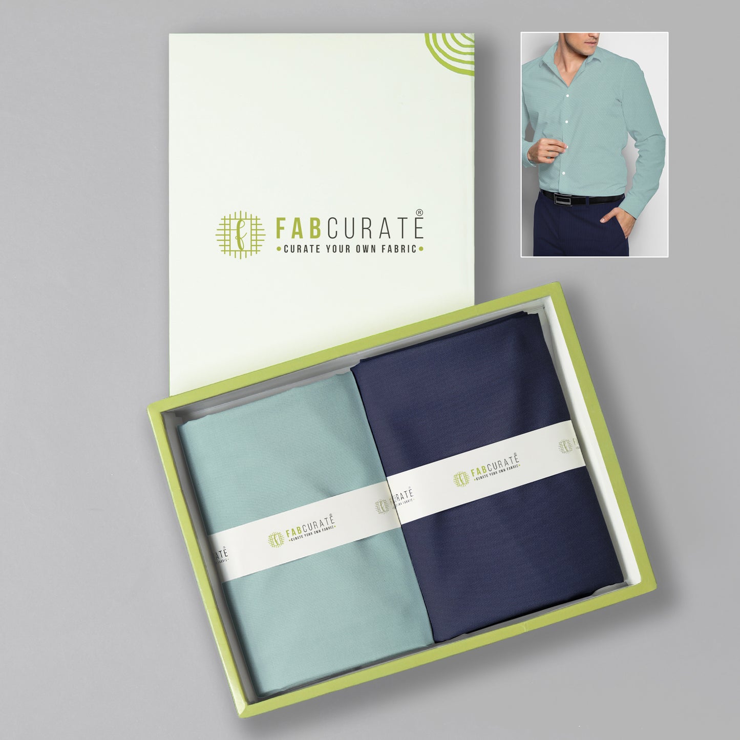 Men's Unstitched Shirt and Pant Fabric Combo in Gifting Case