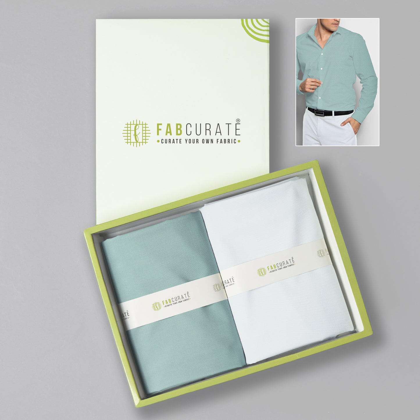 Men's Unstitched Shirt and Pant Fabric Combo in Gifting Case