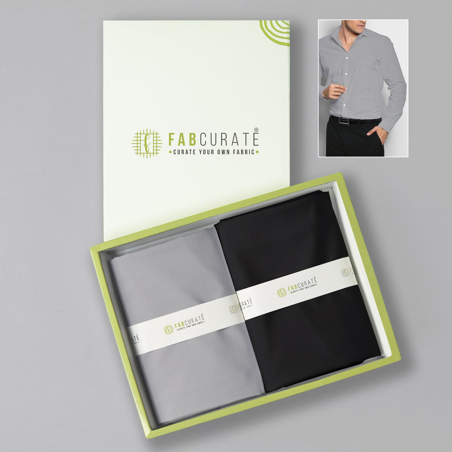 Men's Unstitched Shirt and Pant Fabric Combo in Gifting Case
