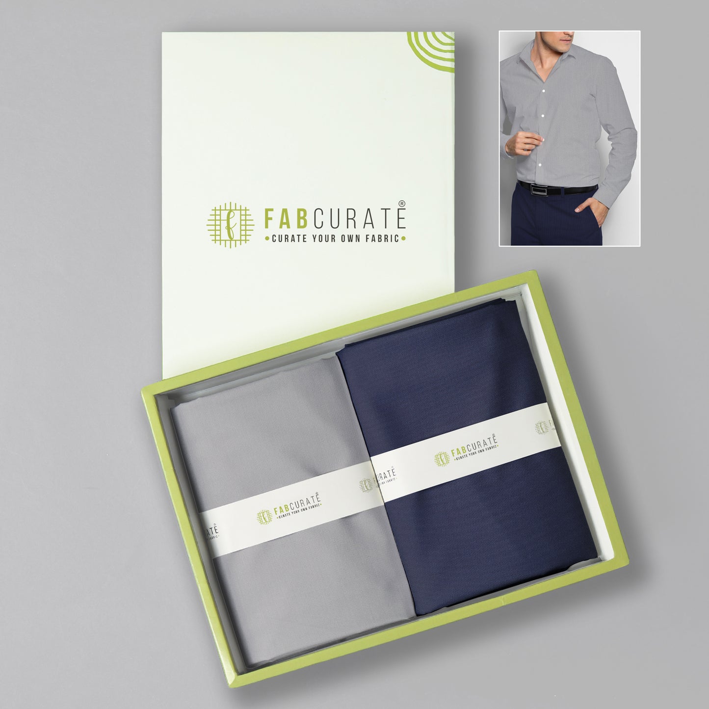 Men's Unstitched Shirt and Pant Fabric Combo in Gifting Case