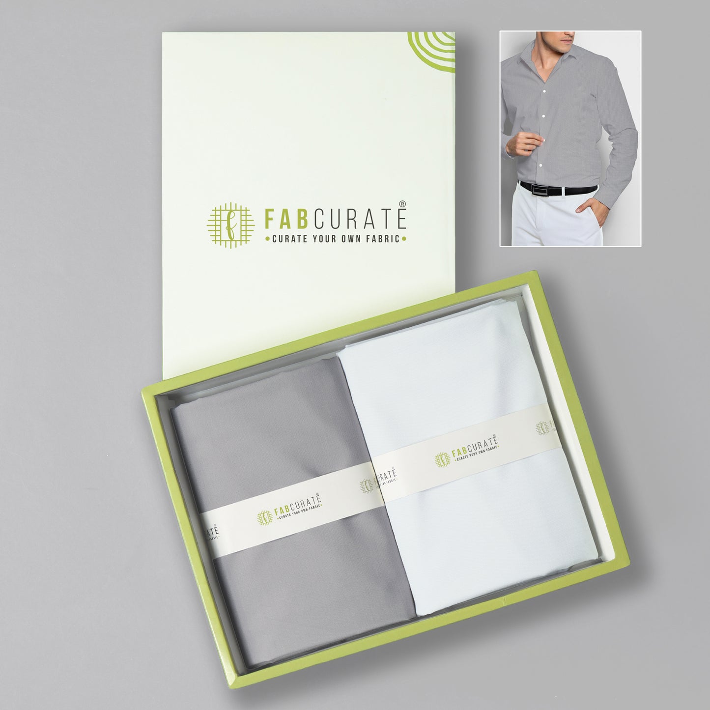 Men's Unstitched Shirt and Pant Fabric Combo in Gifting Case