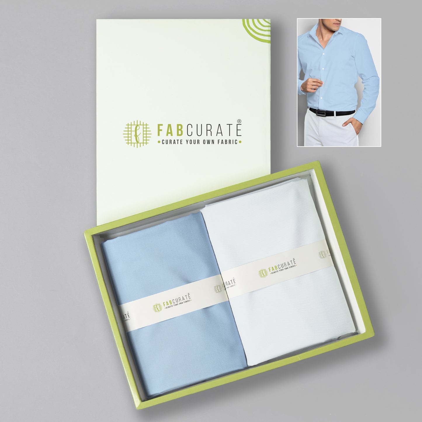 Men's Unstitched Shirt and Pant Fabric Combo in Gifting Case