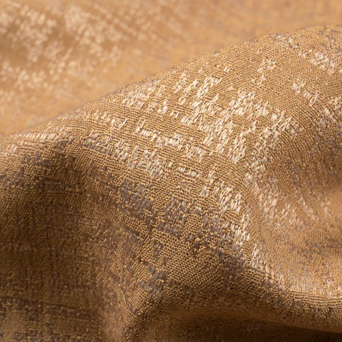 Burlywood Brown Abstract Digital Print Furnishing Fabric (Width 56 Inches)