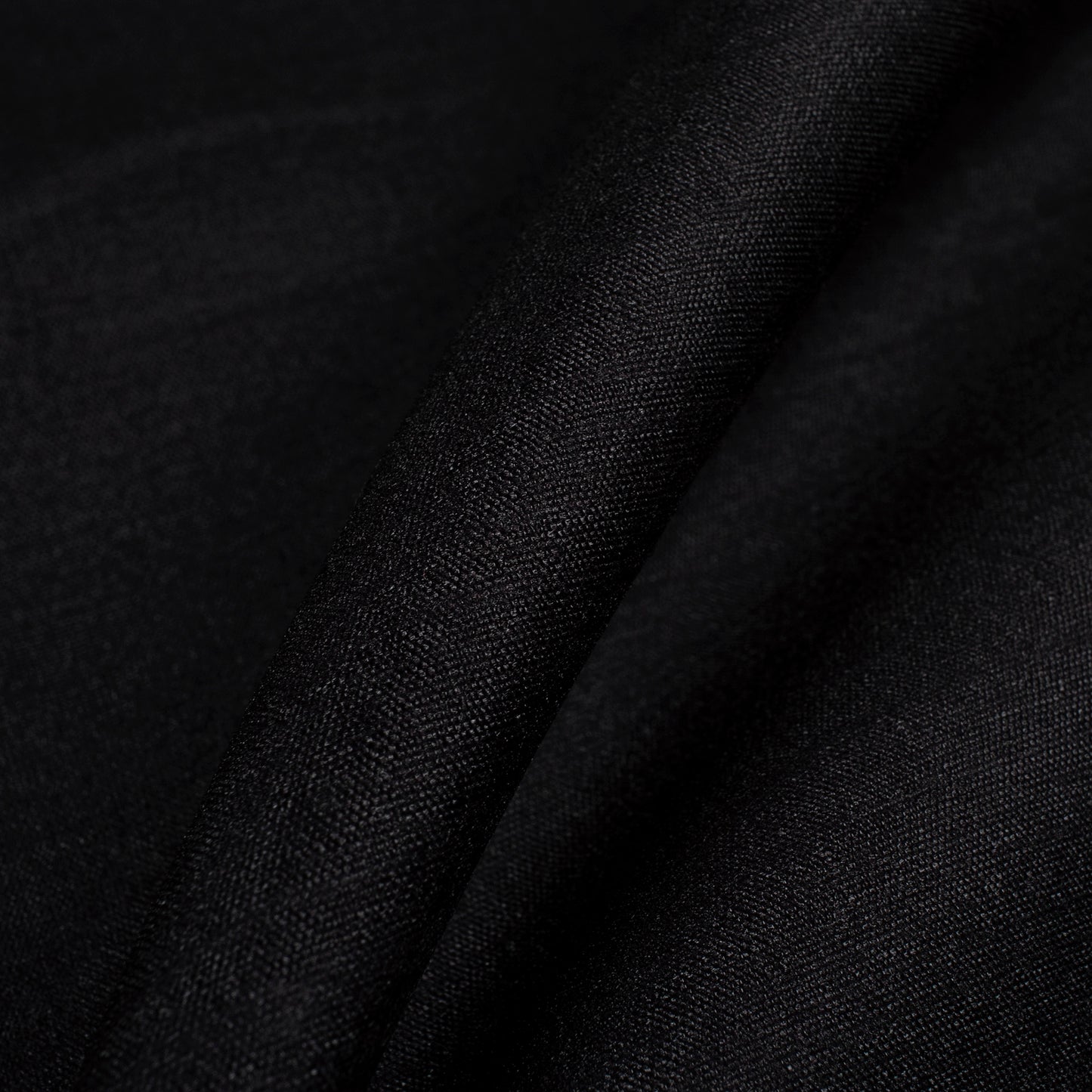 Black Textured Plain Art Silk Fabric