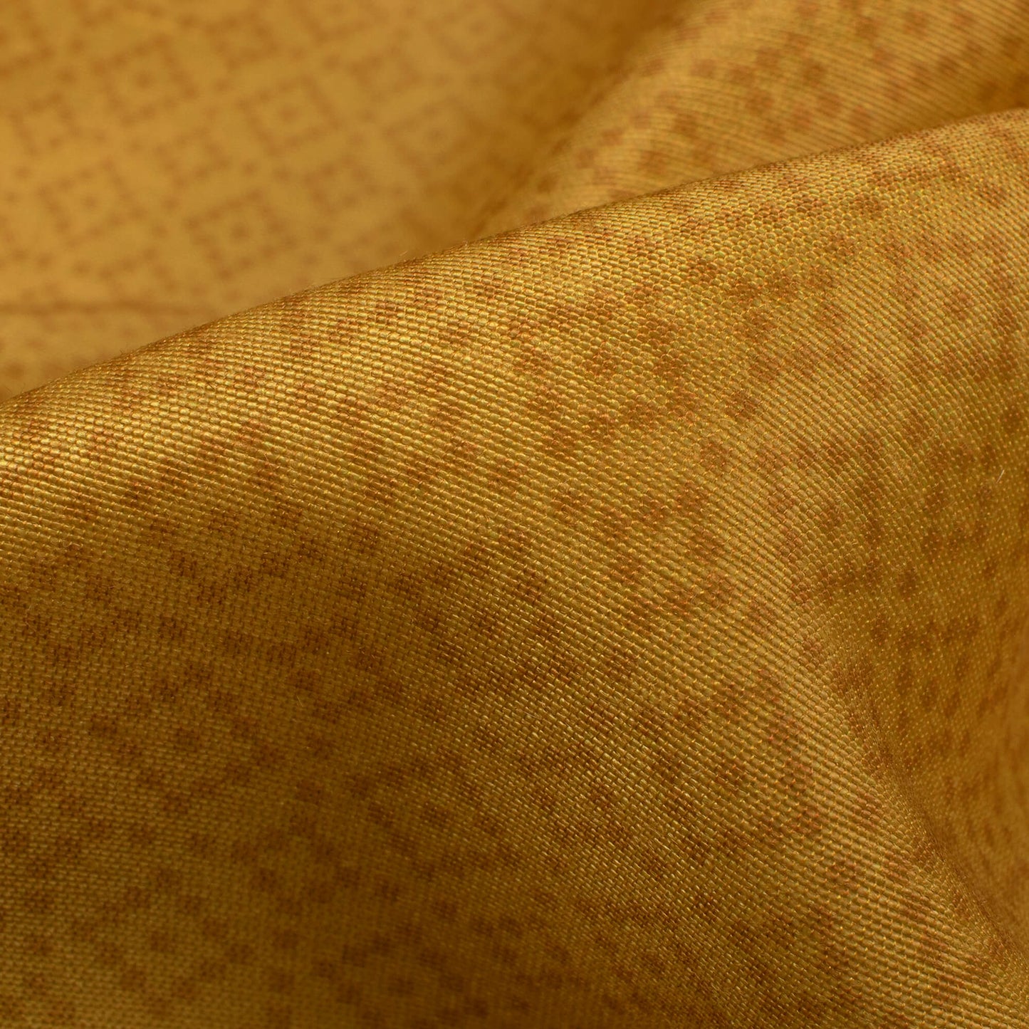 Dijon Yellow Geometric Digital Print Suhana Chanderi Fabric(Width 56 Inches)