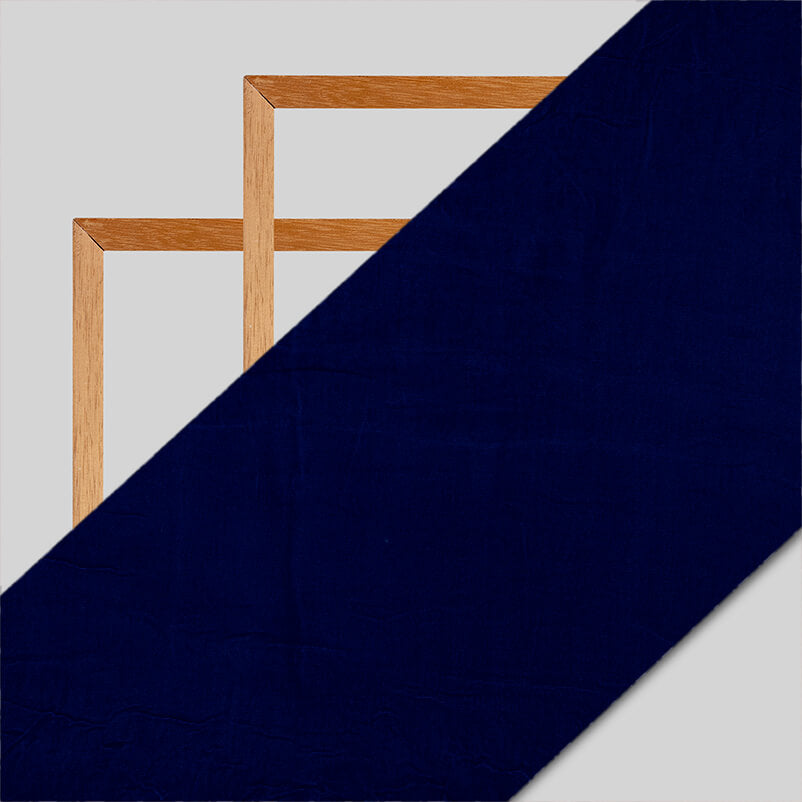 Royal Blue Plain Export Quality Micro Velvet Fabric