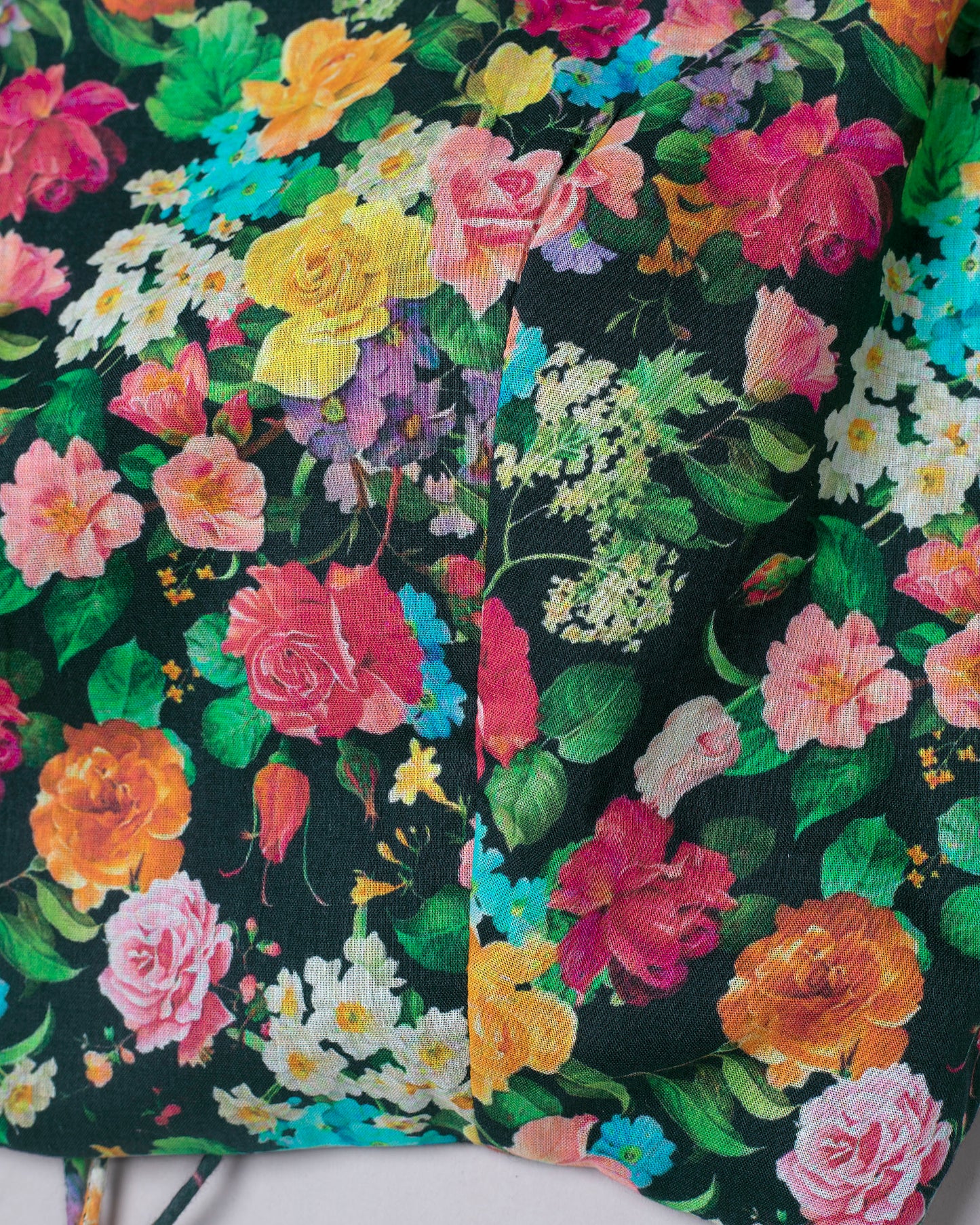 Ethereal Floral Square Neck Cotton Blouse