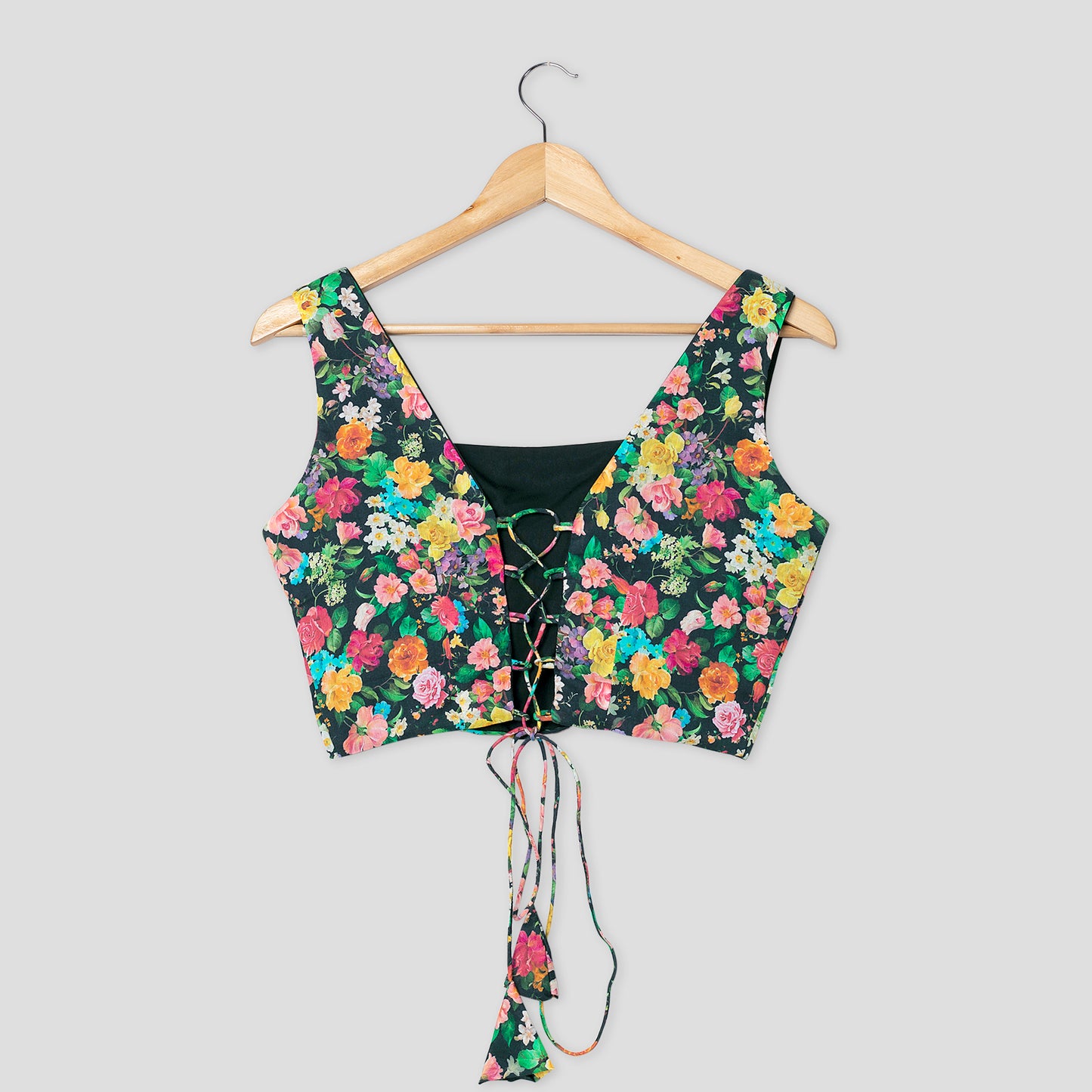 Ethereal Floral Square Neck Cotton Blouse