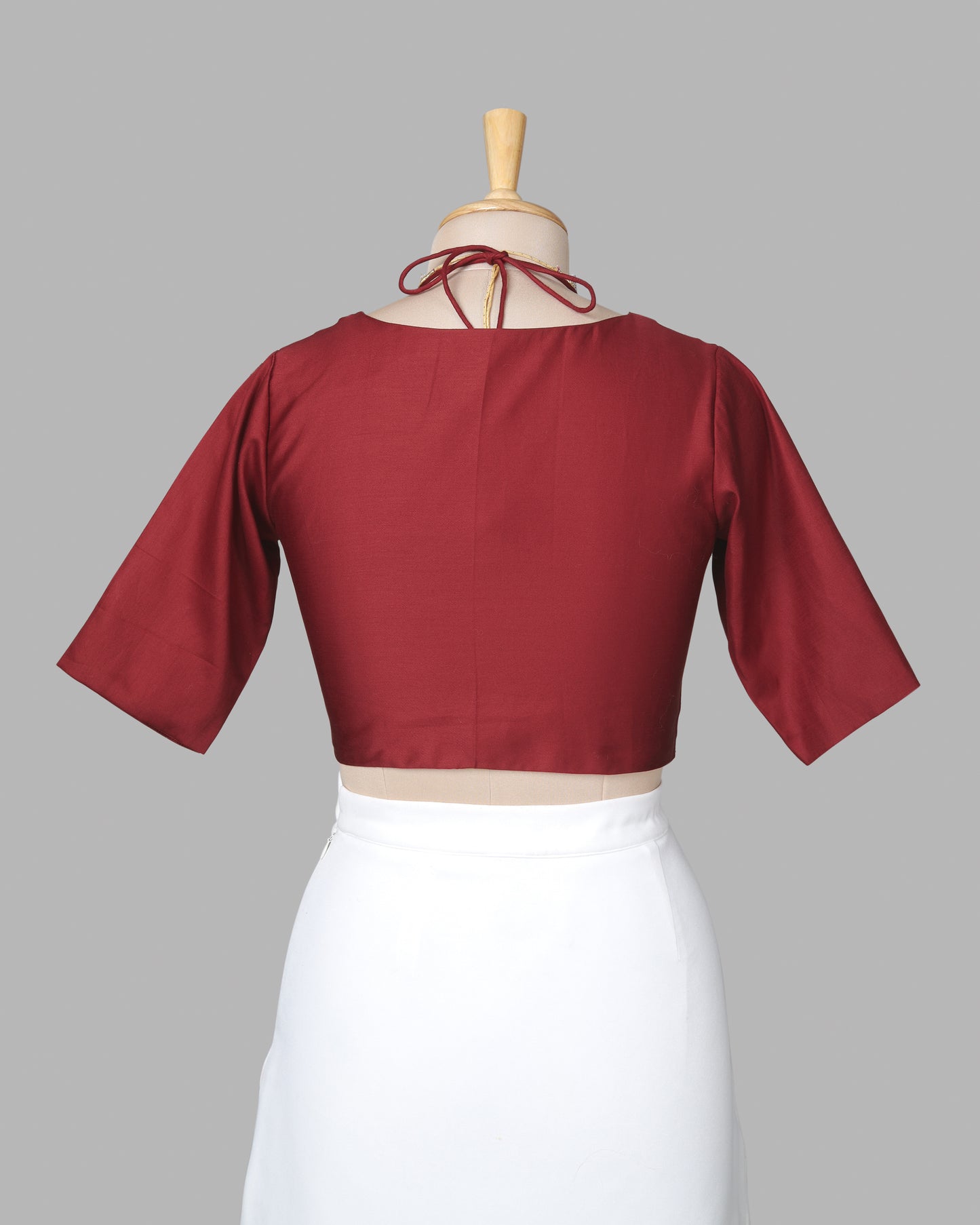Premium Mirror Hand Work Maroon Cotton Blouse