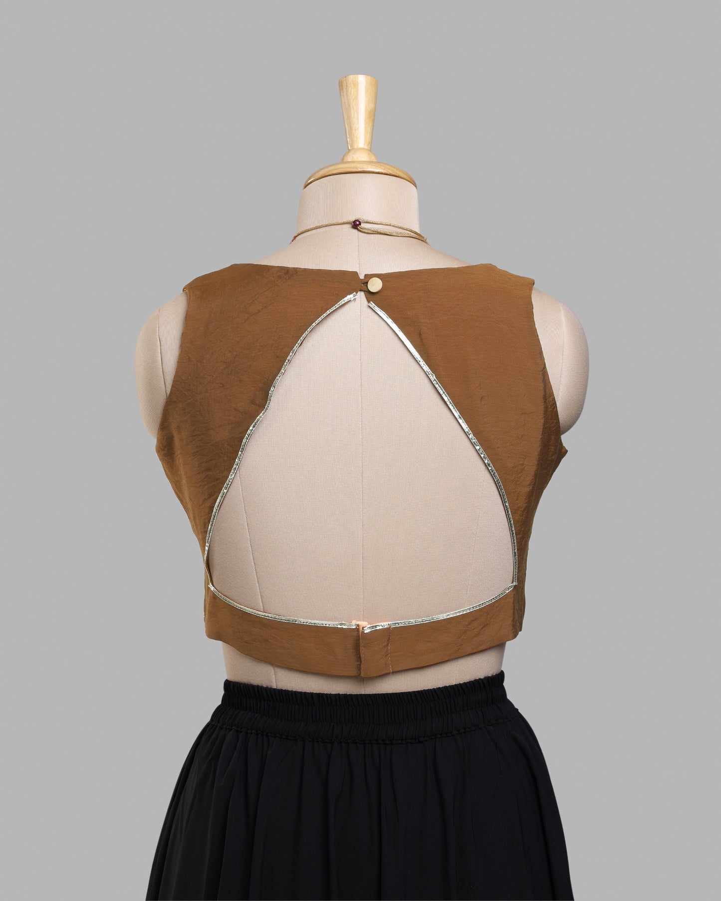 Desert Muse Open-Back Blouse - Chic Cutout Drama