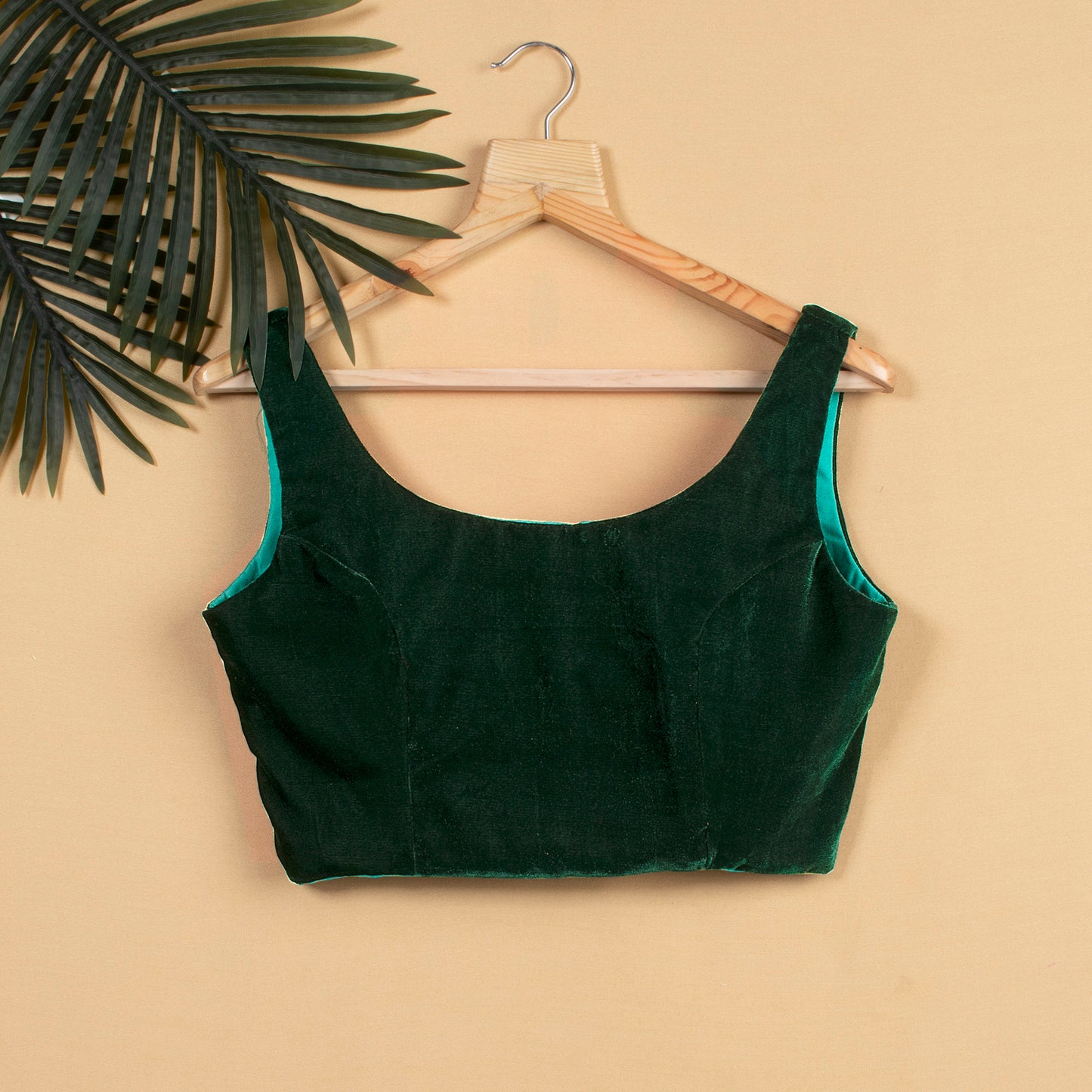 Green Velvet Blouse