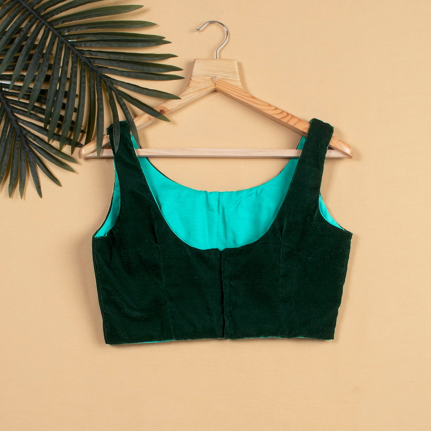 Green Velvet Blouse