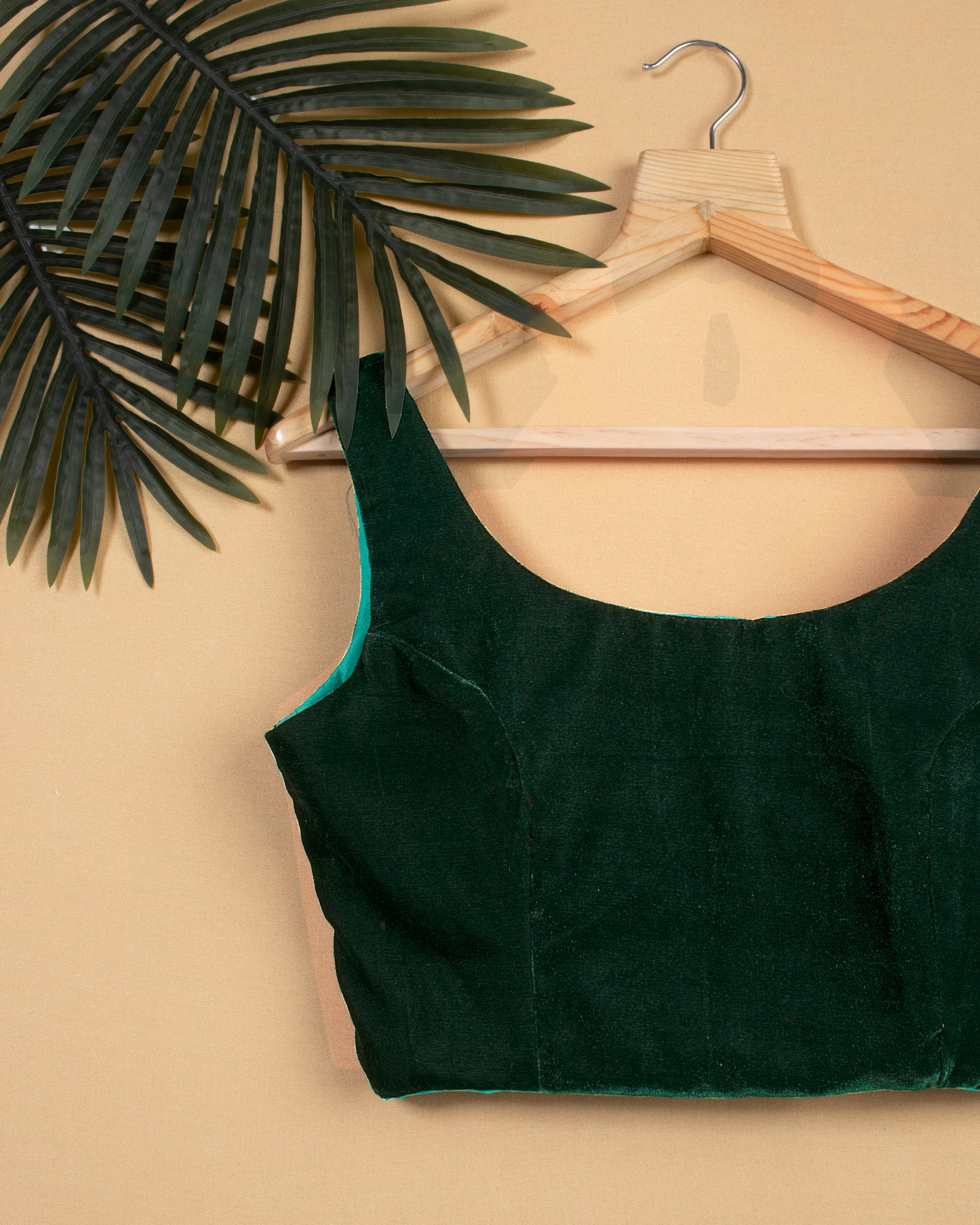 Green Velvet Blouse