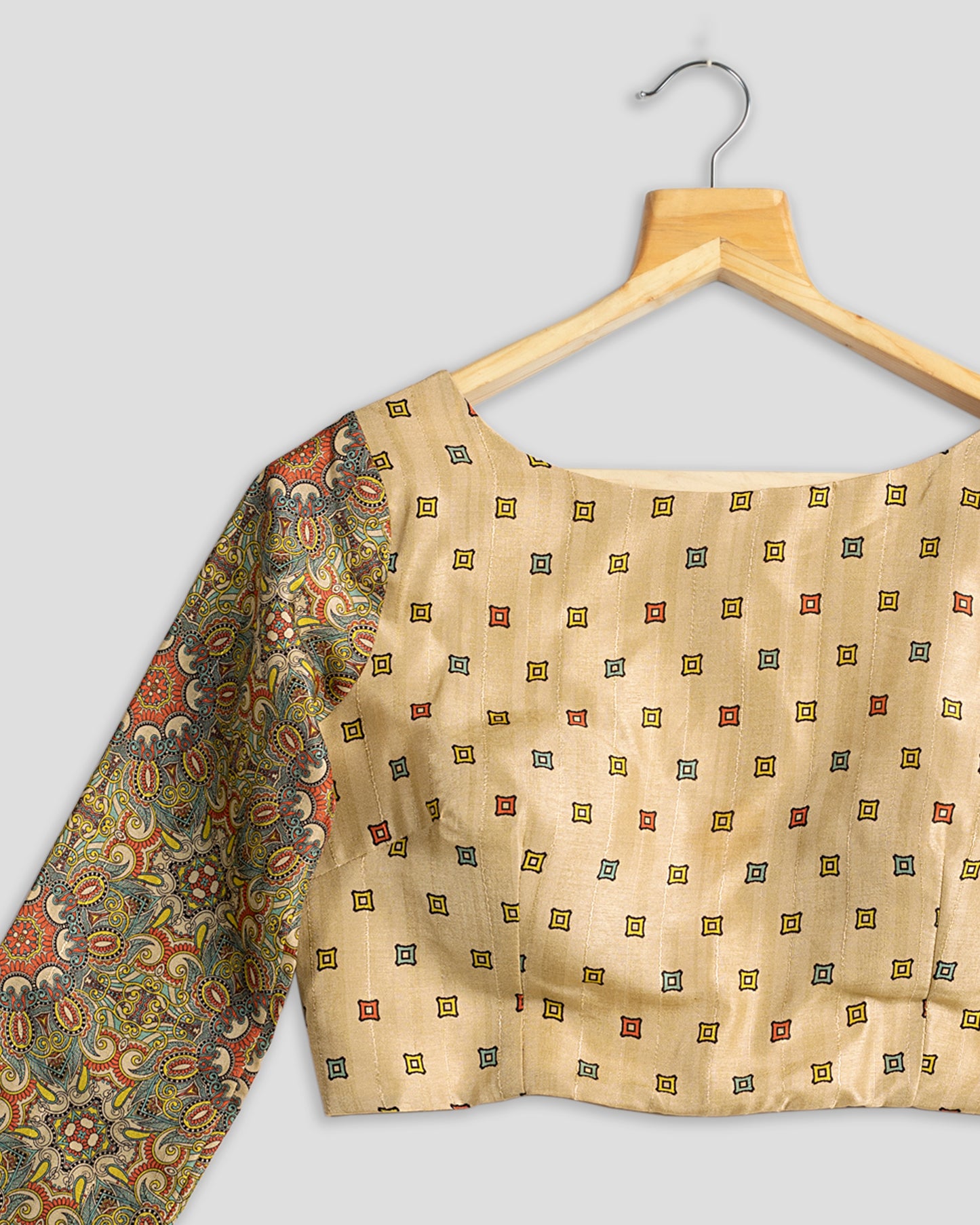 Madhuvanii Printed Silk Blouse