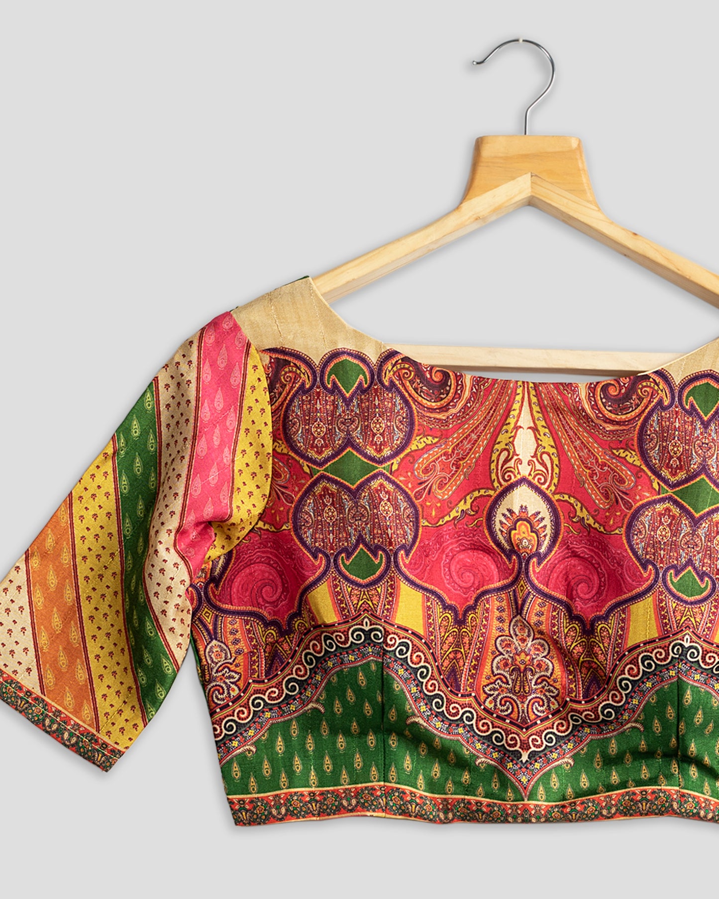 Madhubani Printed Silk Blouse