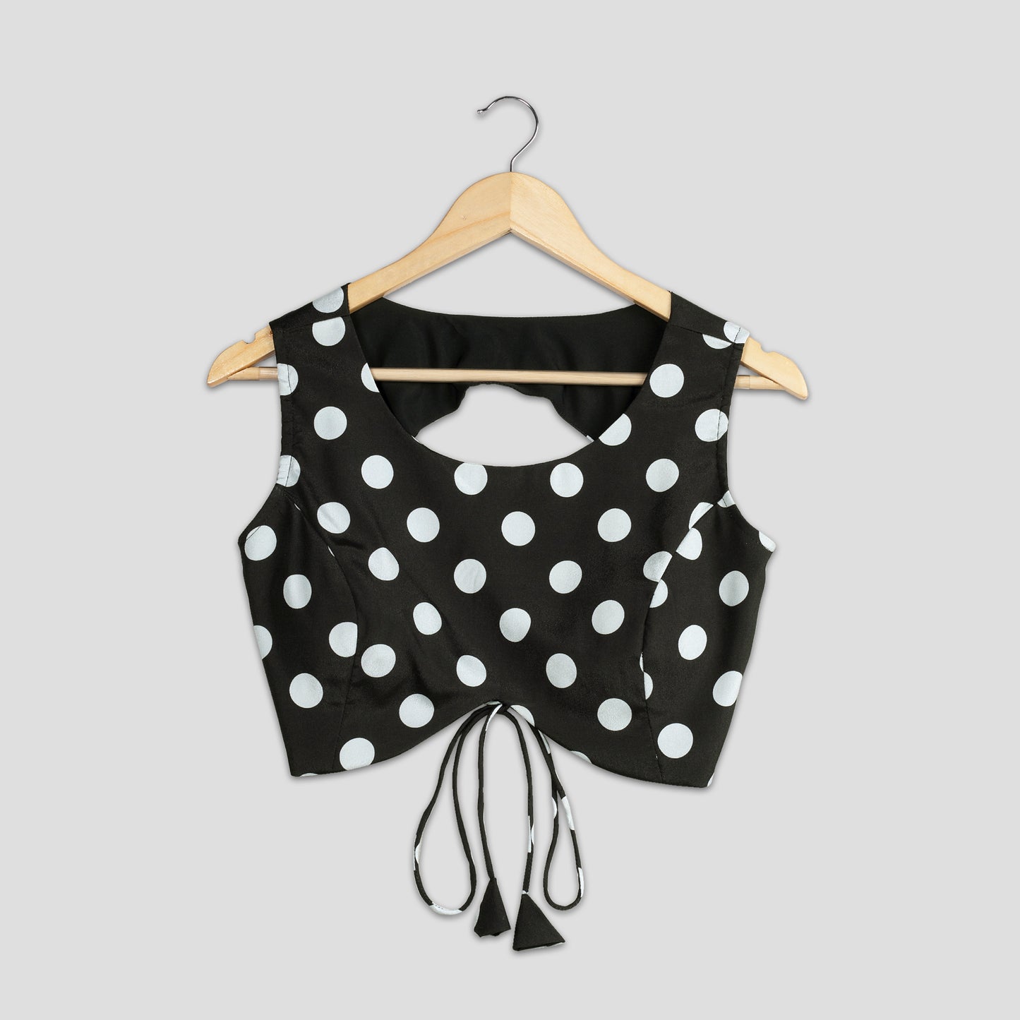 Stylish Polka Dots Silk Blouse