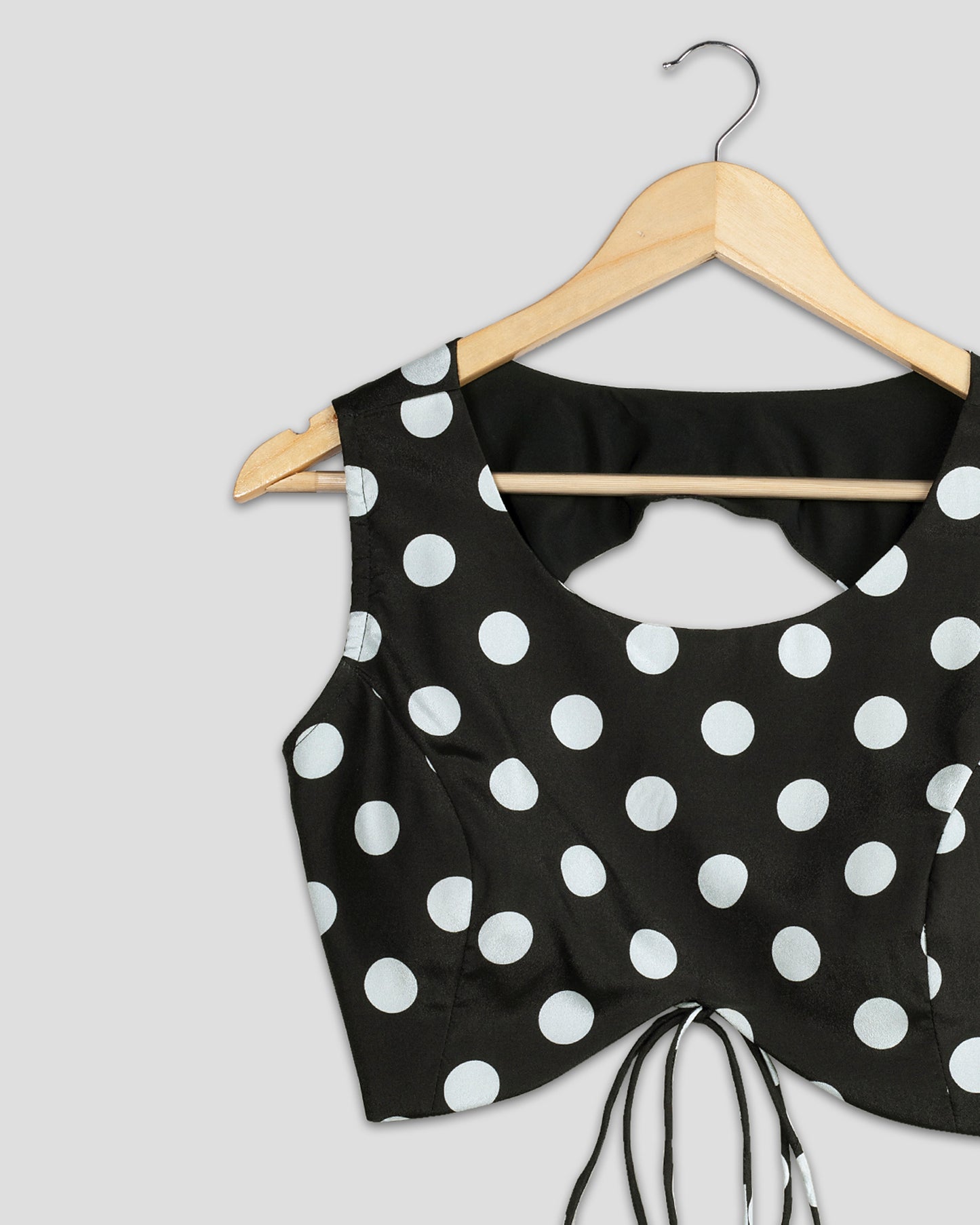 Stylish Polka Dots Silk Blouse