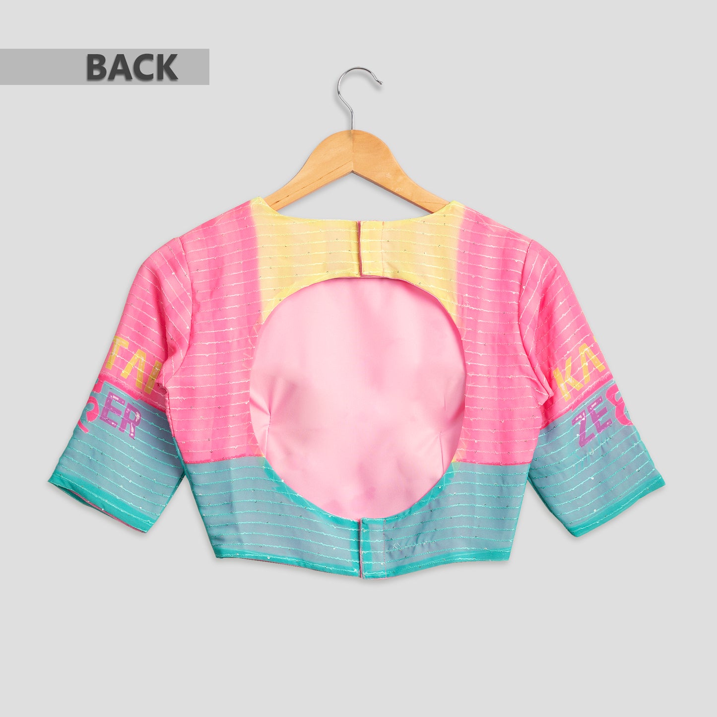 Quirky Backless Beauty With Embroidery Blouse