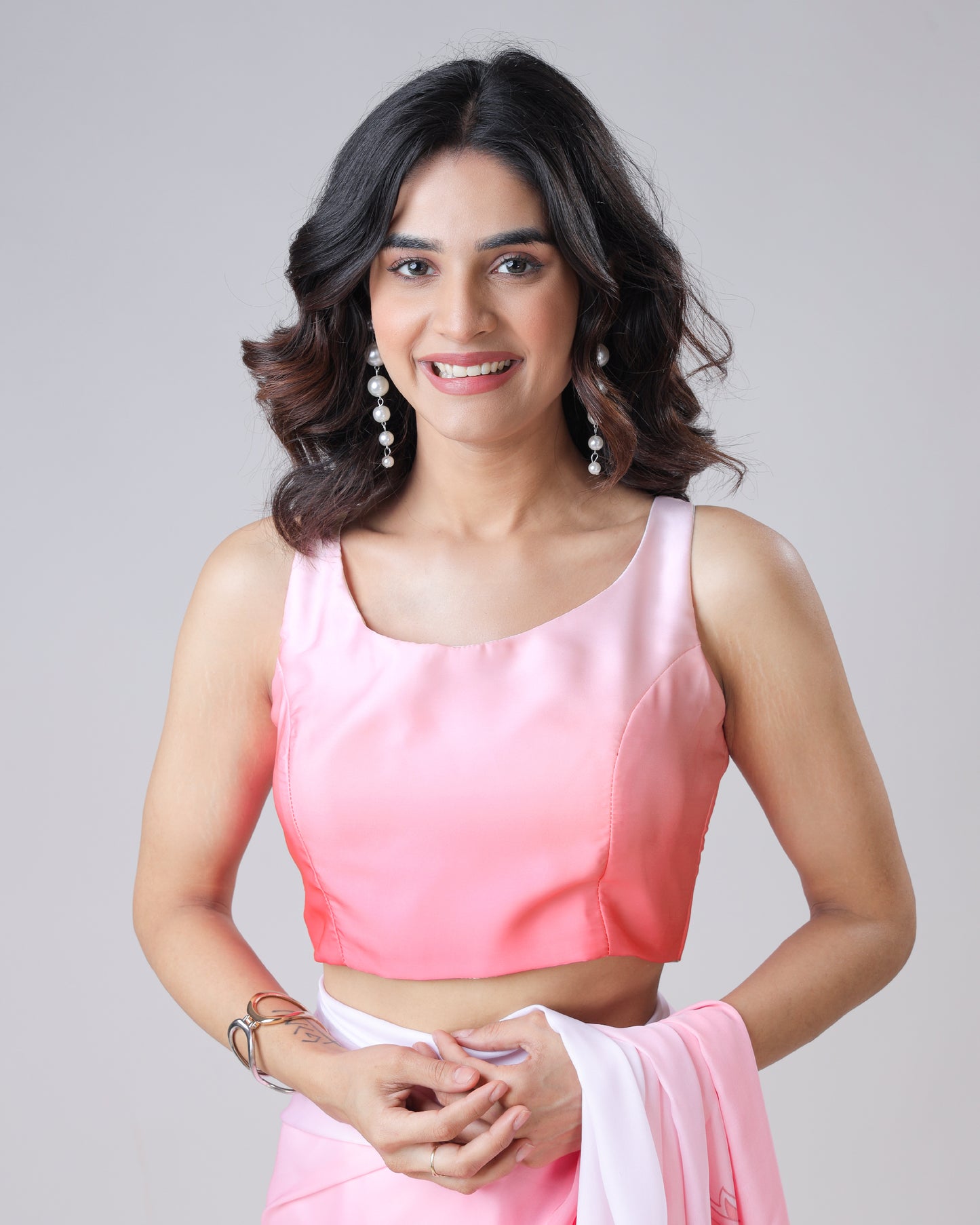 Stylish Ombre V Neck Sleeveless Blouse