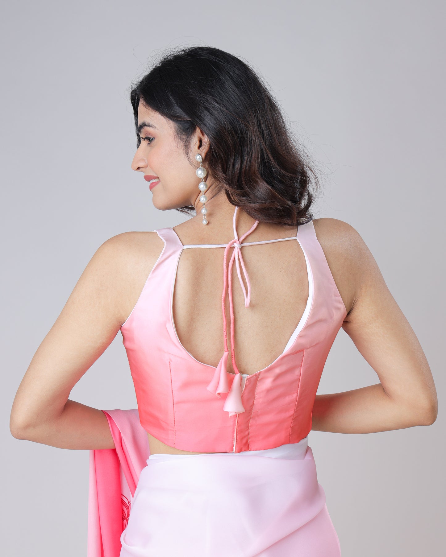 Stylish Ombre V Neck Sleeveless Blouse