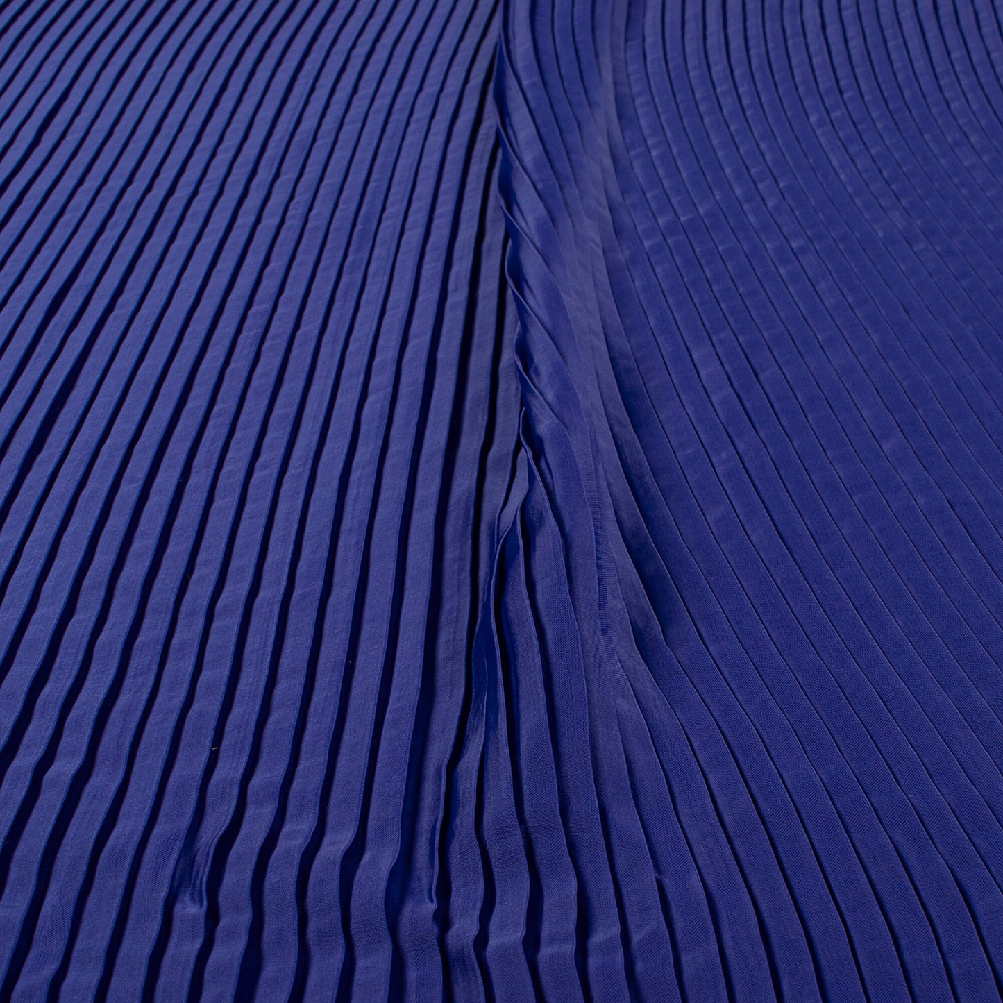Classic Royal Blue Plain Pleated Imported Satin Fabric