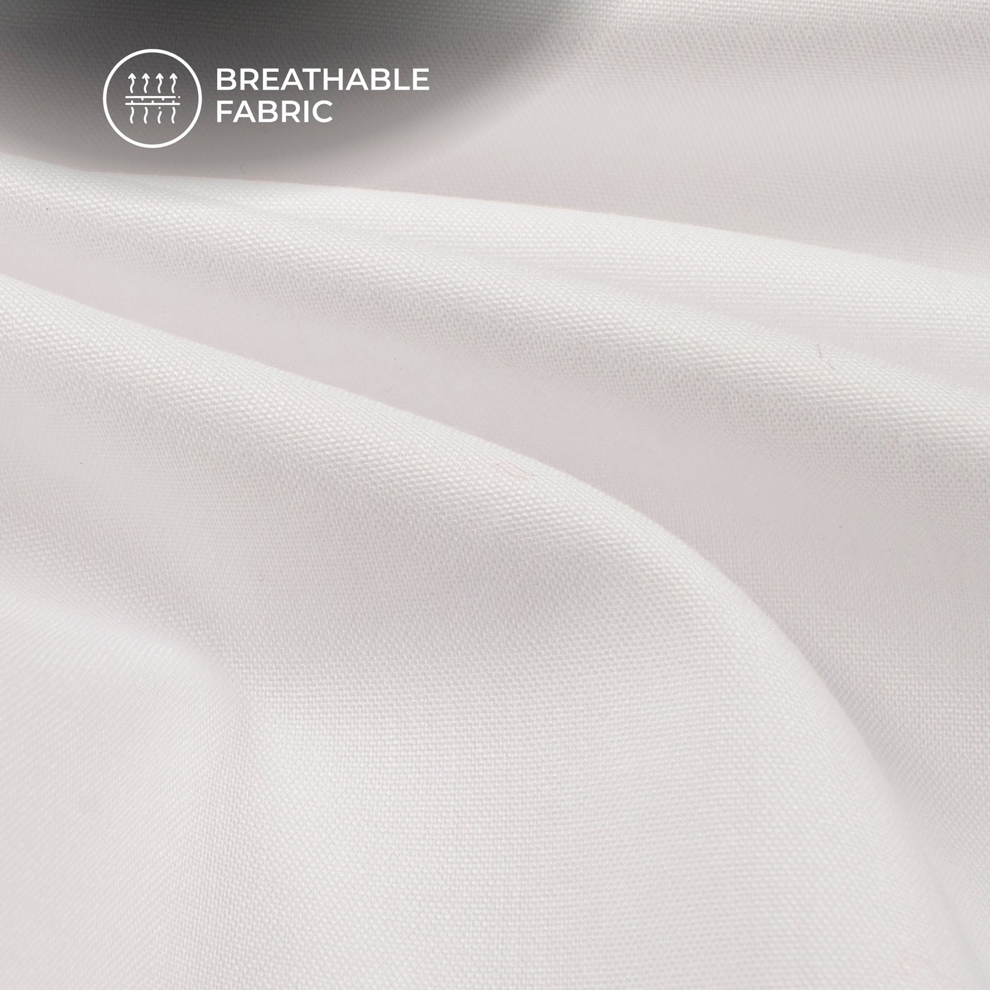 White Plain Soft Touch Cotton Shirting Fabric (Width 58 Inches)