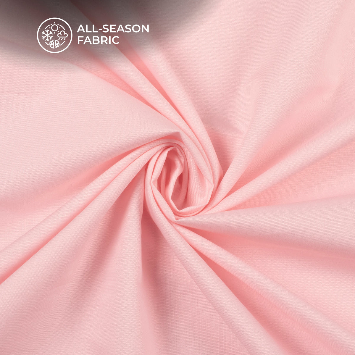 Rose Pink Plain Soft Touch Cotton Shirting Fabric (Width 58 Inches)