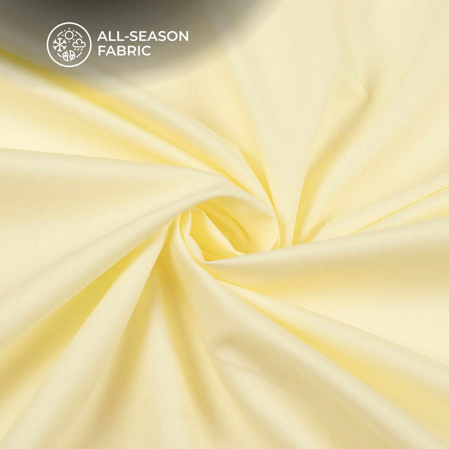 Banana yellow Plain Soft Touch Cotton Shirting Fabric (Width 58 Inches)