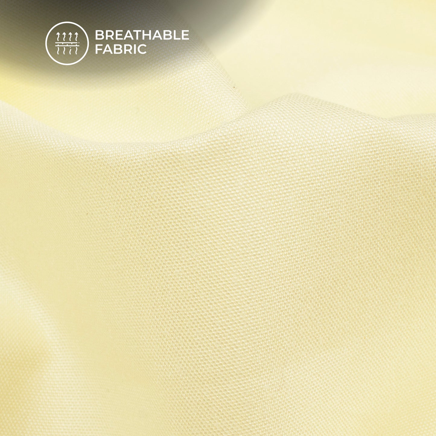 Banana yellow Plain Soft Touch Cotton Shirting Fabric (Width 58 Inches)